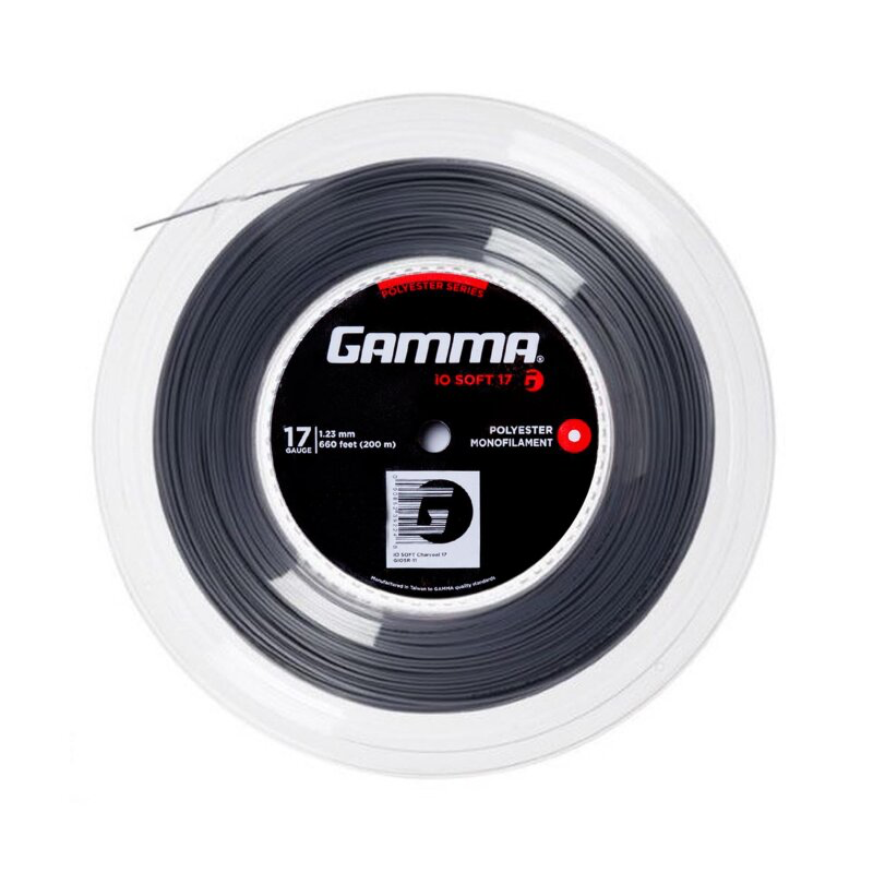 Gamma iO Soft Charcoal 200М — теннисная ракетка Струны Gamma iO Soft Charcoal 200М