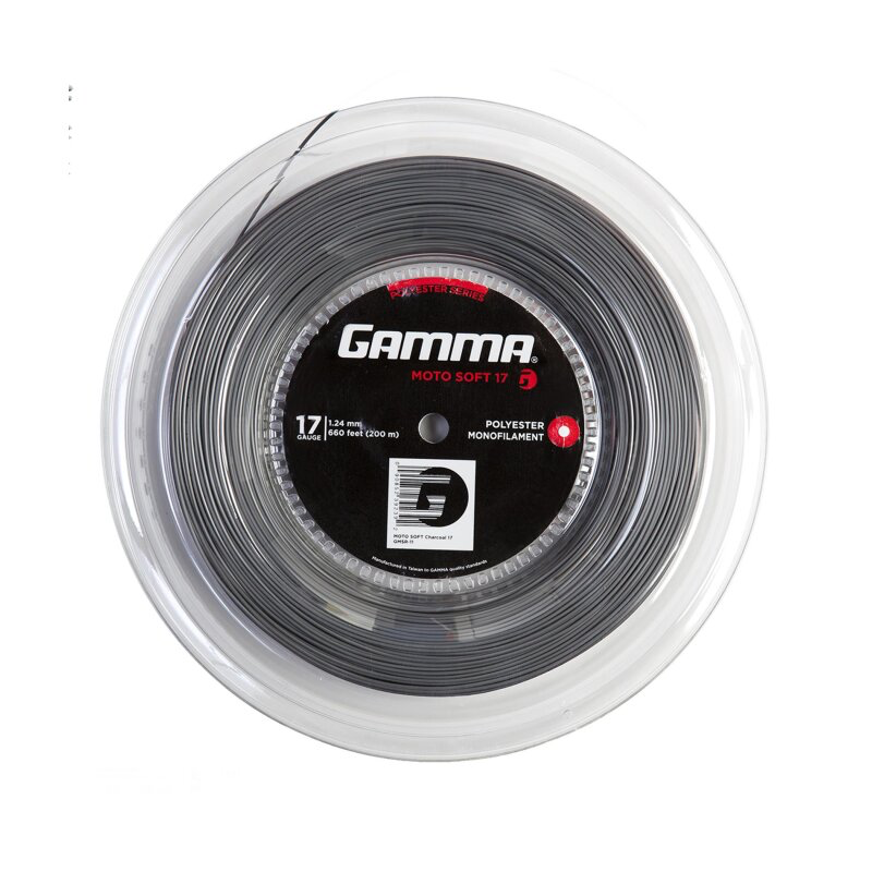 Gamma Moto Soft Charcoal 200M — теннисная ракетка Струны Gamma Moto Soft Charcoal 200M