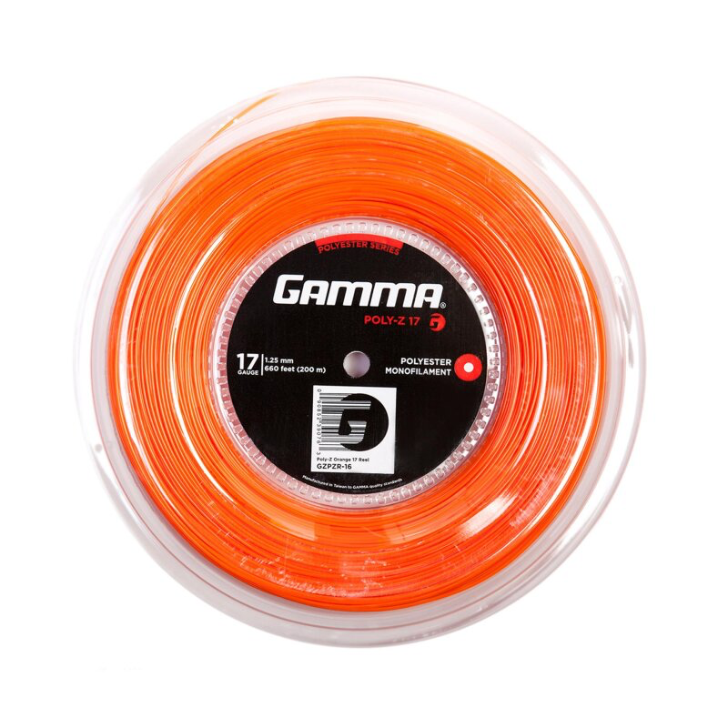 Gamma Poly Z Orange 200М — теннисная ракетка Струны Gamma Poly Z Orange 200М