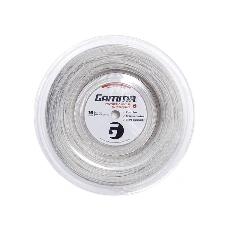 Gamma Synthetic Gut Gut w/WearGuard White 200М — теннисная ракетка Струны Gamma Synthetic Gut Gut w/WearGuard White 200М