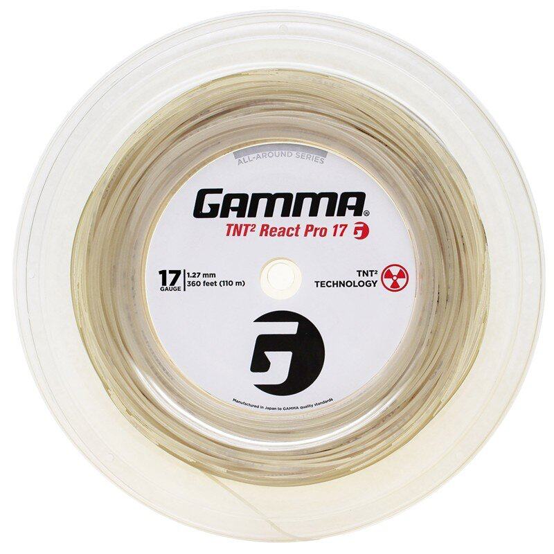 Gamma TNT2 React Pro Natural 110М — теннисная ракетка Струны Gamma TNT2 React Pro Natural 110М