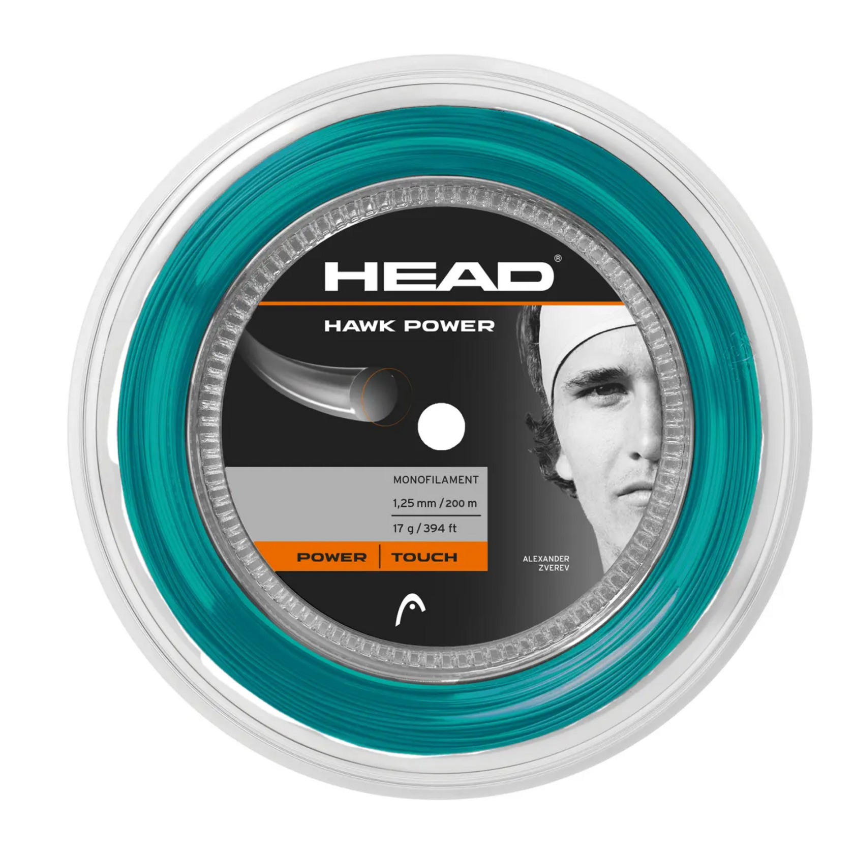 Head Hawk Power Petrol 200M — теннисная ракетка Струны Head Hawk Power Petrol 200M