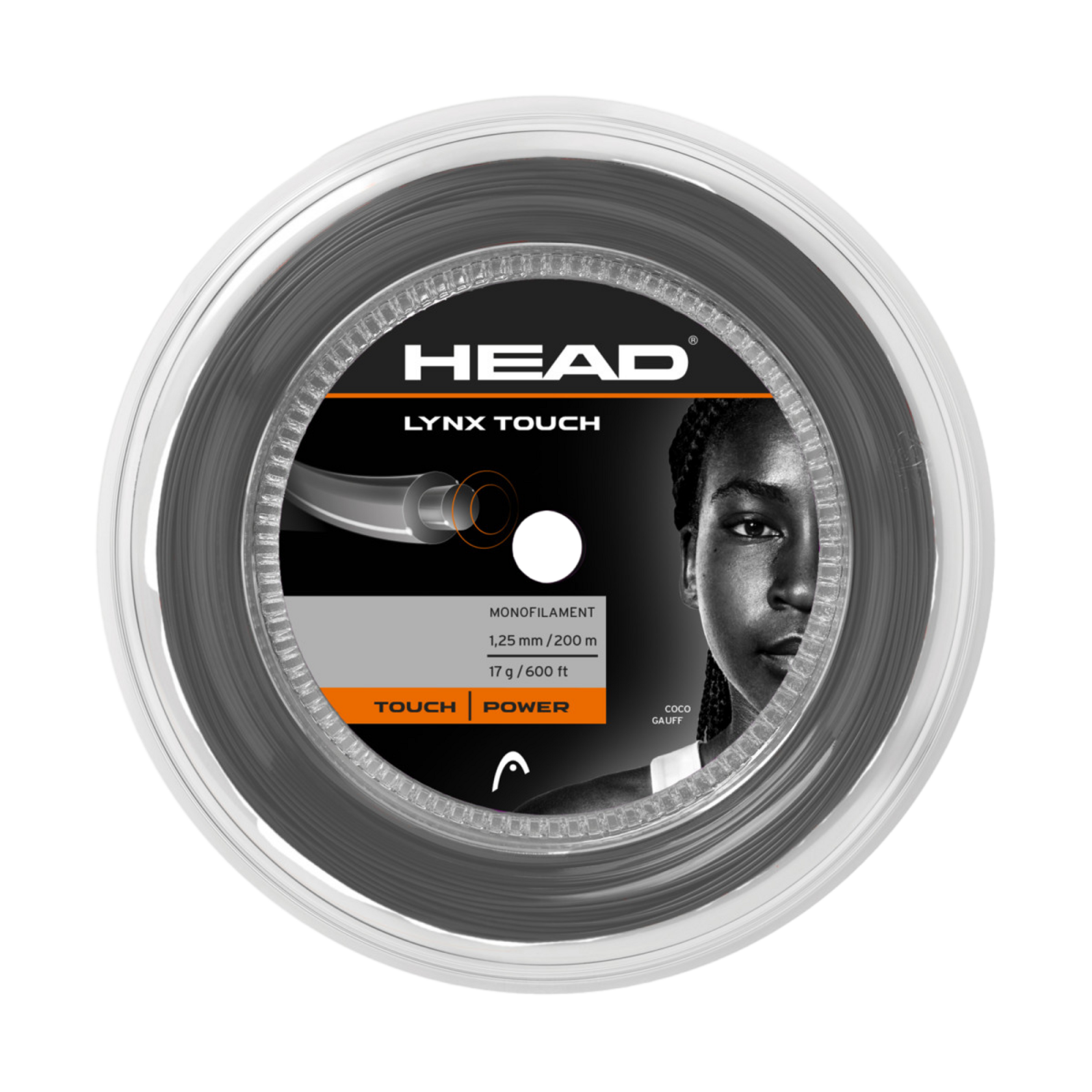 Head Lynx Touch Transparent Black 200М — теннисная ракетка Струны Head Lynx Touch Transparent Black 200М