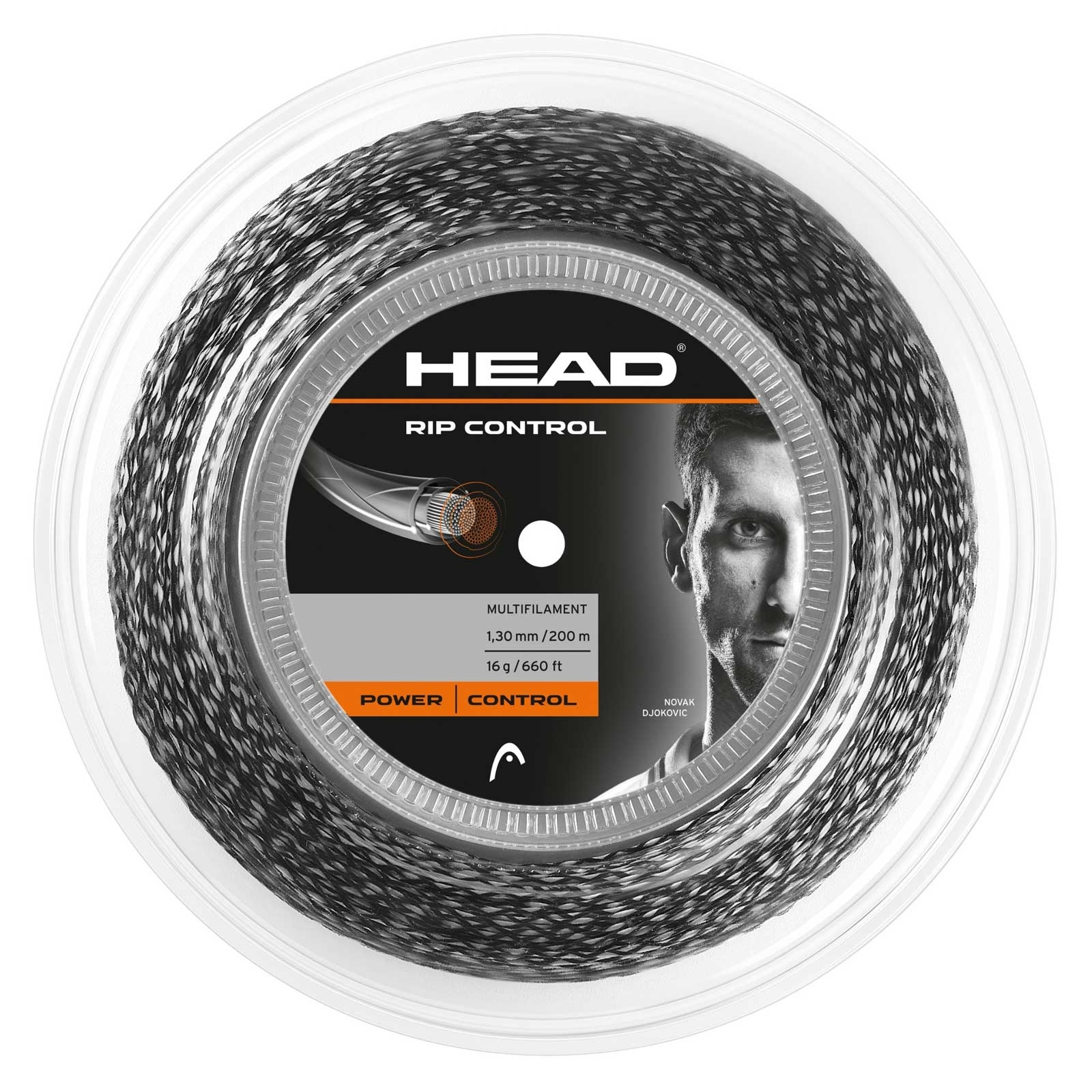 Head RIP Control Black 200M — теннисная ракетка Струны Head RIP Control Black 200M