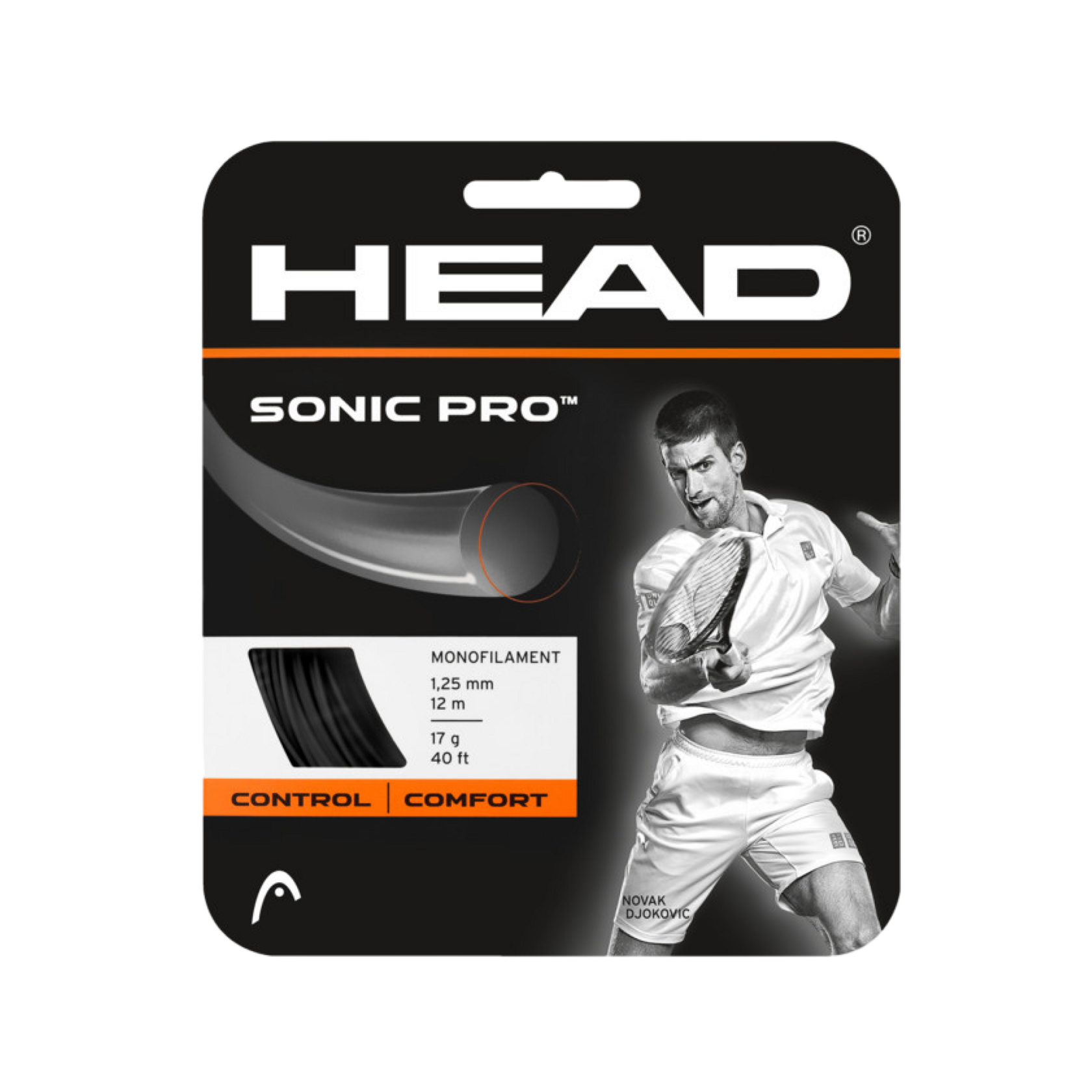 Head Sonic Pro Black 1,25 (12 м) — теннисная ракетка Струны Head Sonic Pro Black 1,25 (12 м)
