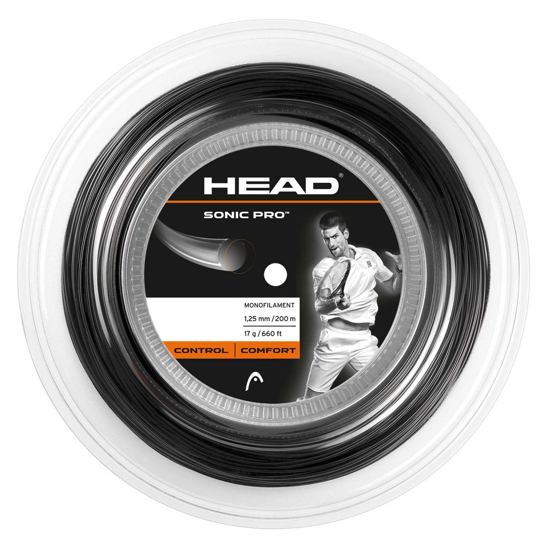 Head Sonic Pro Black 1.25 200 метров — теннисная струна, фото товара