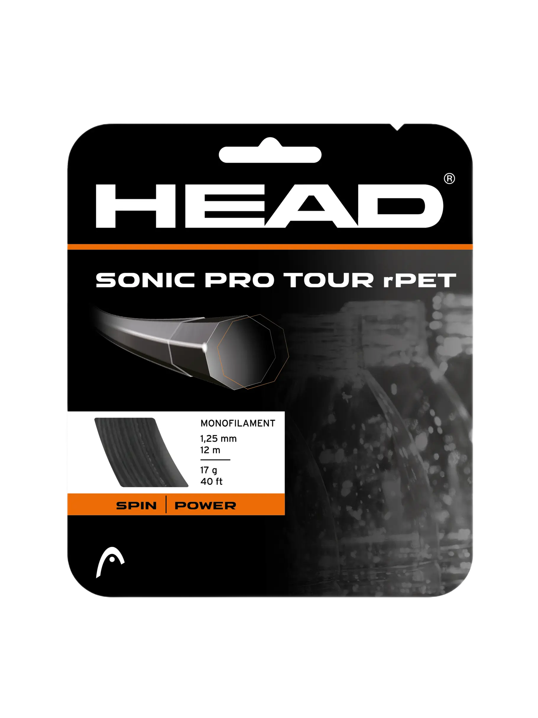 Head Sonic Pro Tour Black 1,25 (12 м) — теннисная ракетка Струны Head Sonic Pro Tour Black 1,25 (12 м)