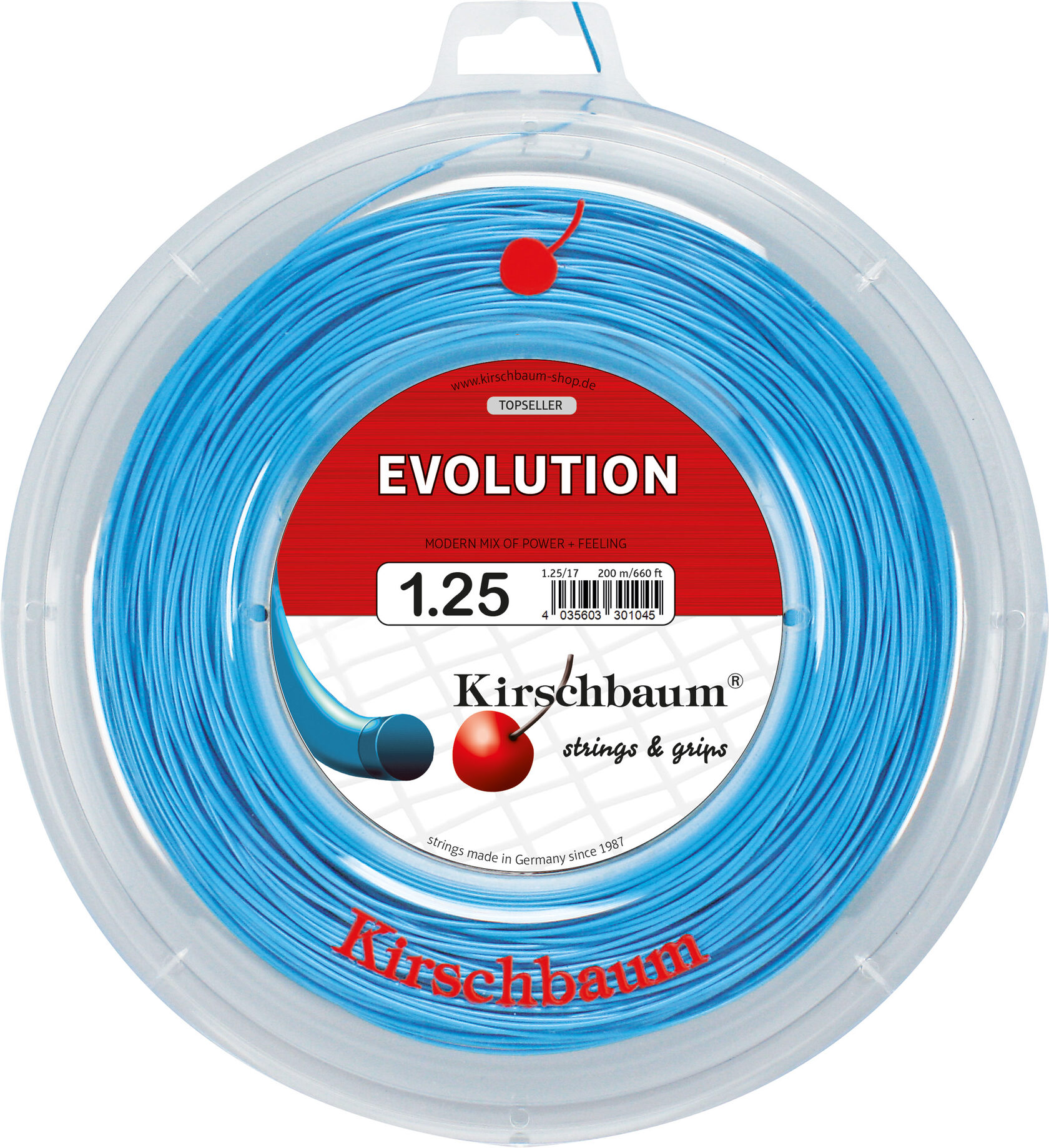 Kirschbaum Evolution Blue 200M — теннисная ракетка Струны Kirschbaum Evolution Blue 200M
