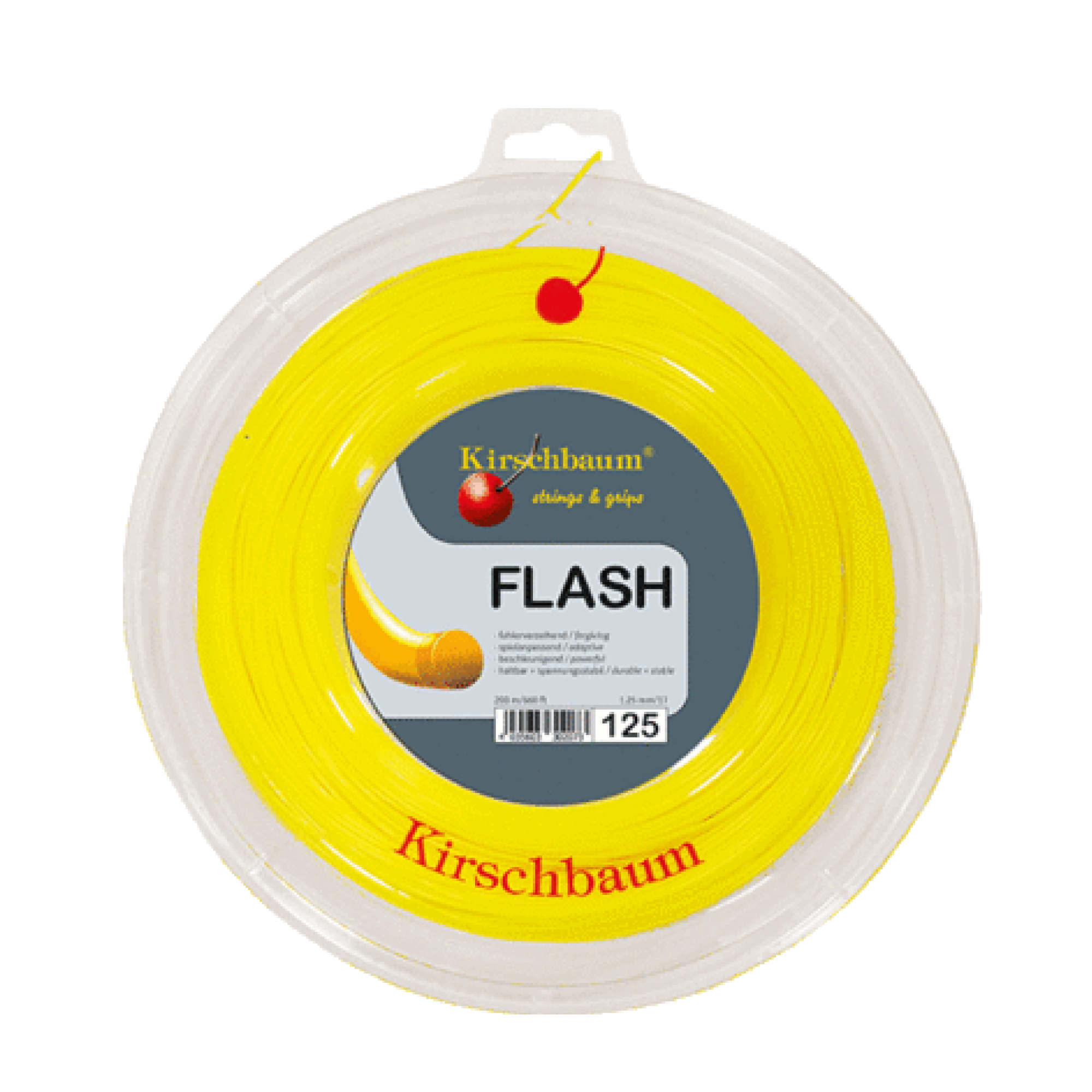 Kirschbaum Flash Yellow 200M — теннисная ракетка Струны Kirschbaum Flash Yellow 200M