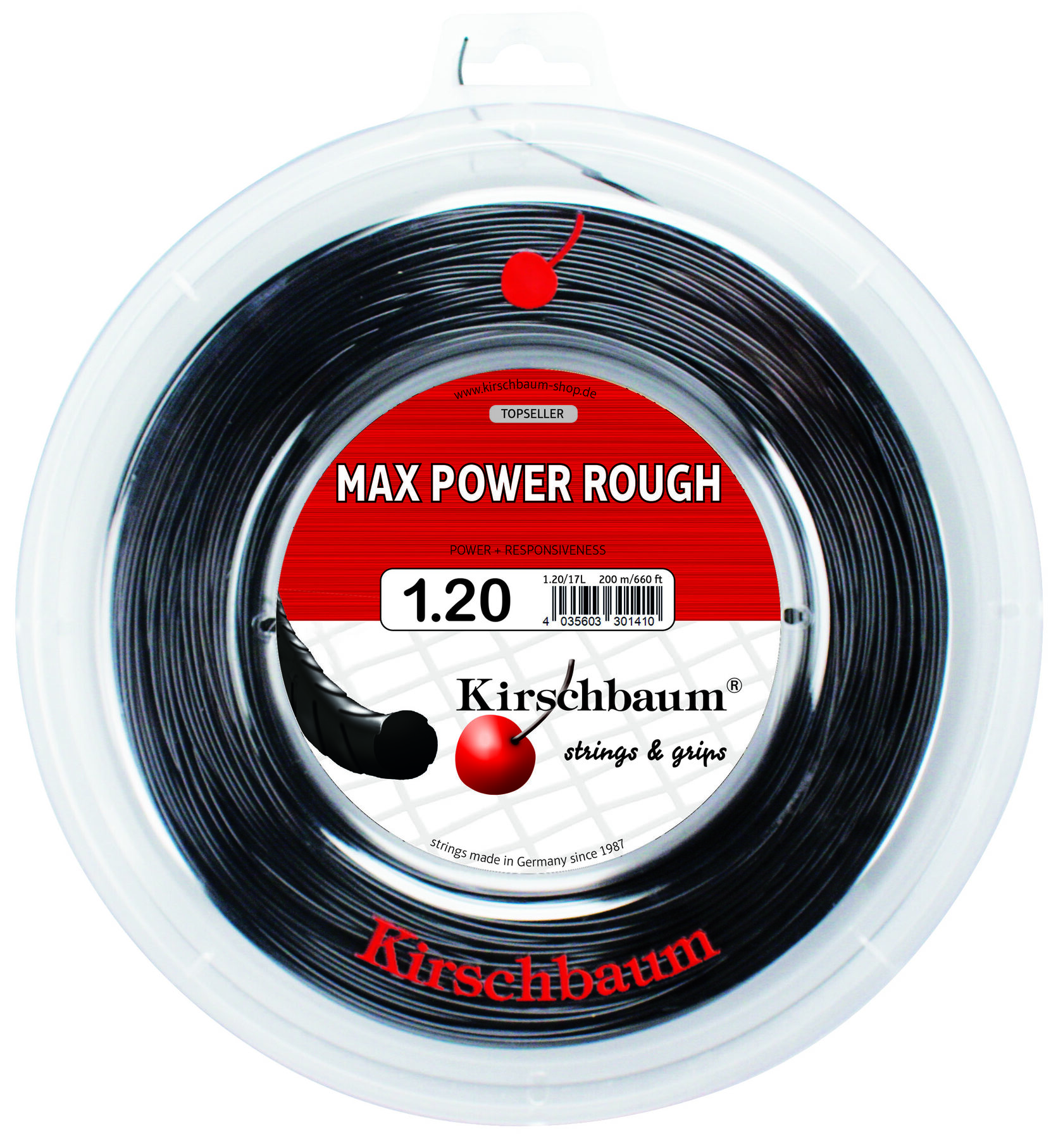 Kirschbaum Max Power Rough 200M — теннисная ракетка Струны Kirschbaum Max Power Rough 200M