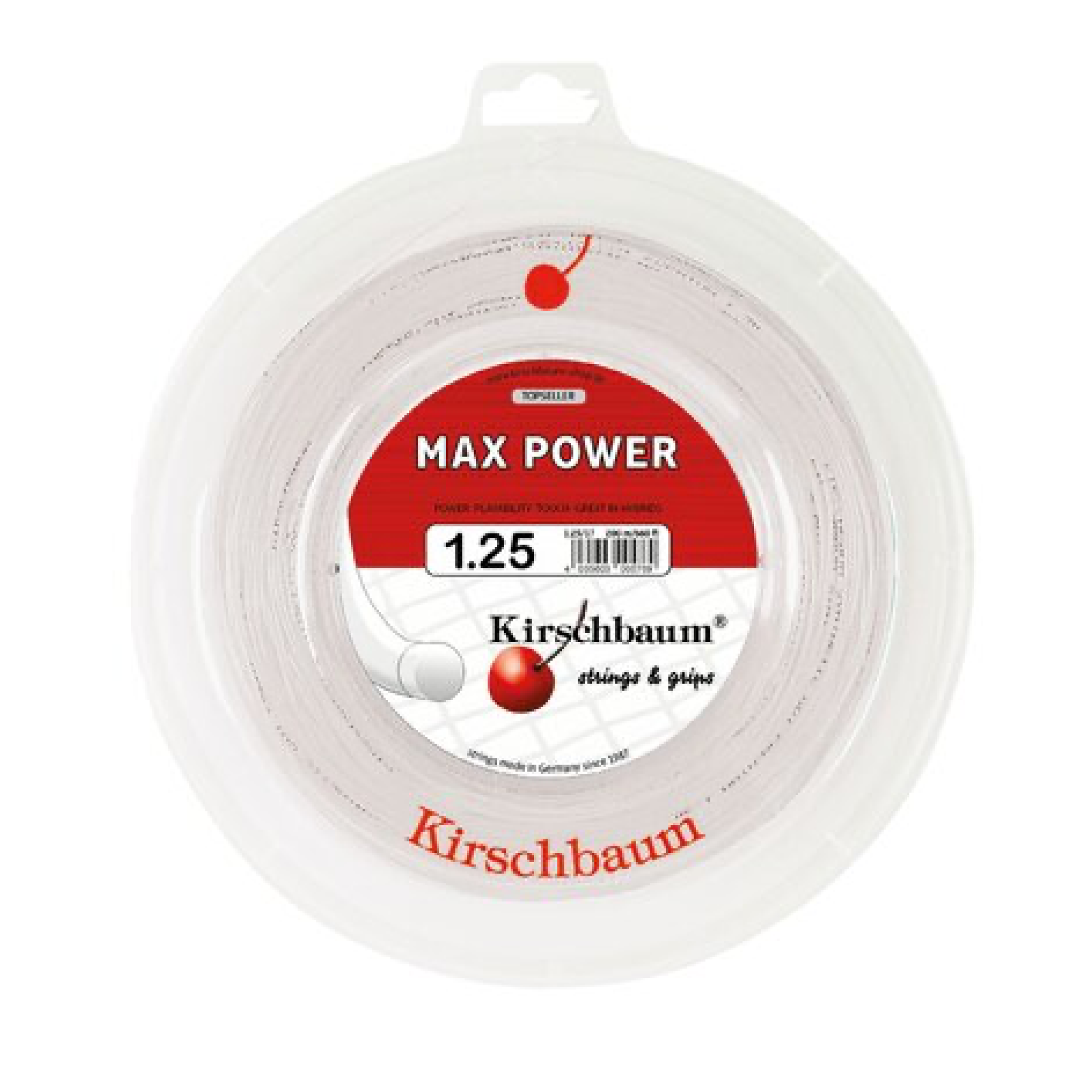 Kirschbaum Max Power White 200M — теннисная ракетка Струны Kirschbaum Max Power White 200M