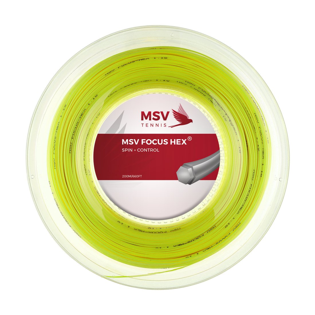 MSV Focus-Hex Neon Yellow 1.27 200 метров — теннисная струна, фото товара