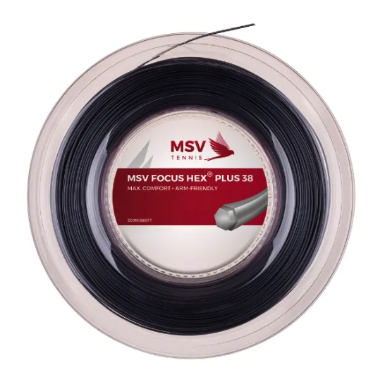 MSV Focus HEX Plus 38 Black 200M — теннисная ракетка Струны MSV Focus HEX Plus 38 Black 200M