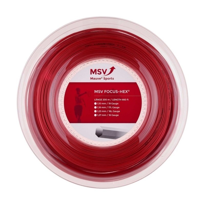 MSV Focus Hex Red 1.23 200 метров — теннисная струна, фото товара