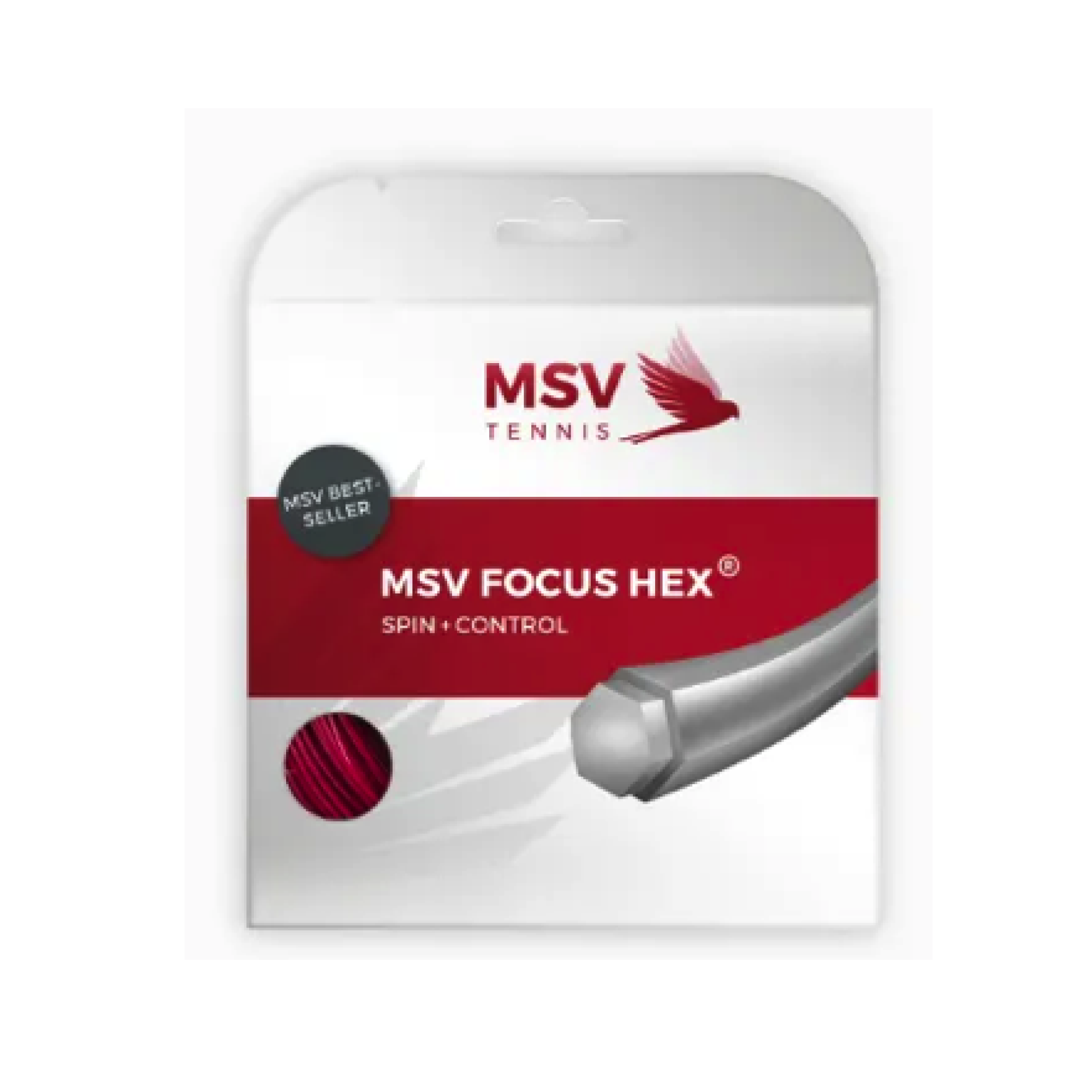 MSV Focus HEX Red (12M) — теннисная ракетка Струны MSV Focus HEX Red (12M)