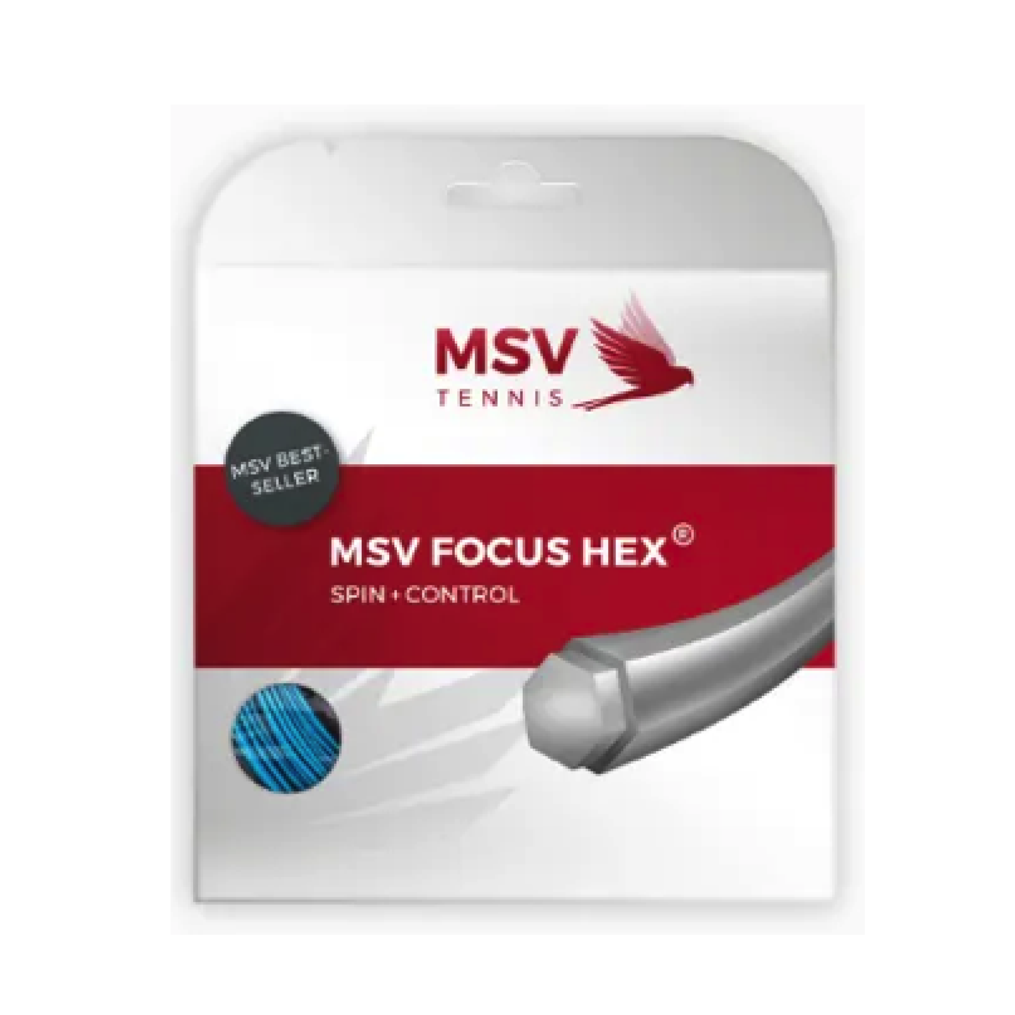 MSV Focus HEX Sky Blue 1.23 (12M) — теннисная ракетка Струны MSV Focus HEX Sky Blue 1.23 (12M)
