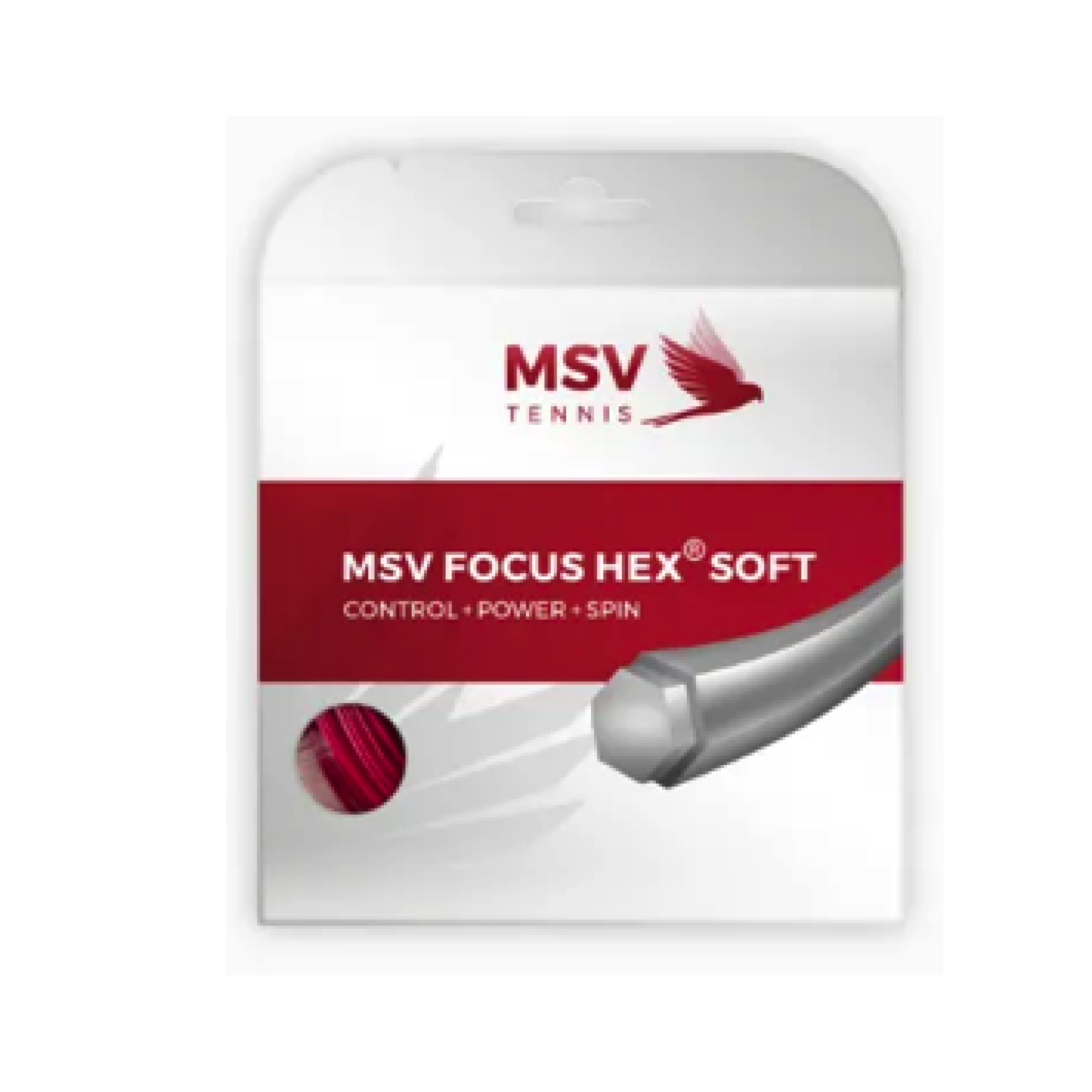 MSV Focus HEX Soft Red 1.25 (12M) — теннисная ракетка Струны MSV Focus HEX Soft Red 1.25 (12M)