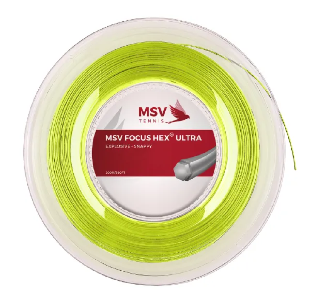 MSV Focus HEX Ultra Neon Yellow 200M — теннисная ракетка Струны MSV Focus HEX Ultra Neon Yellow 200M