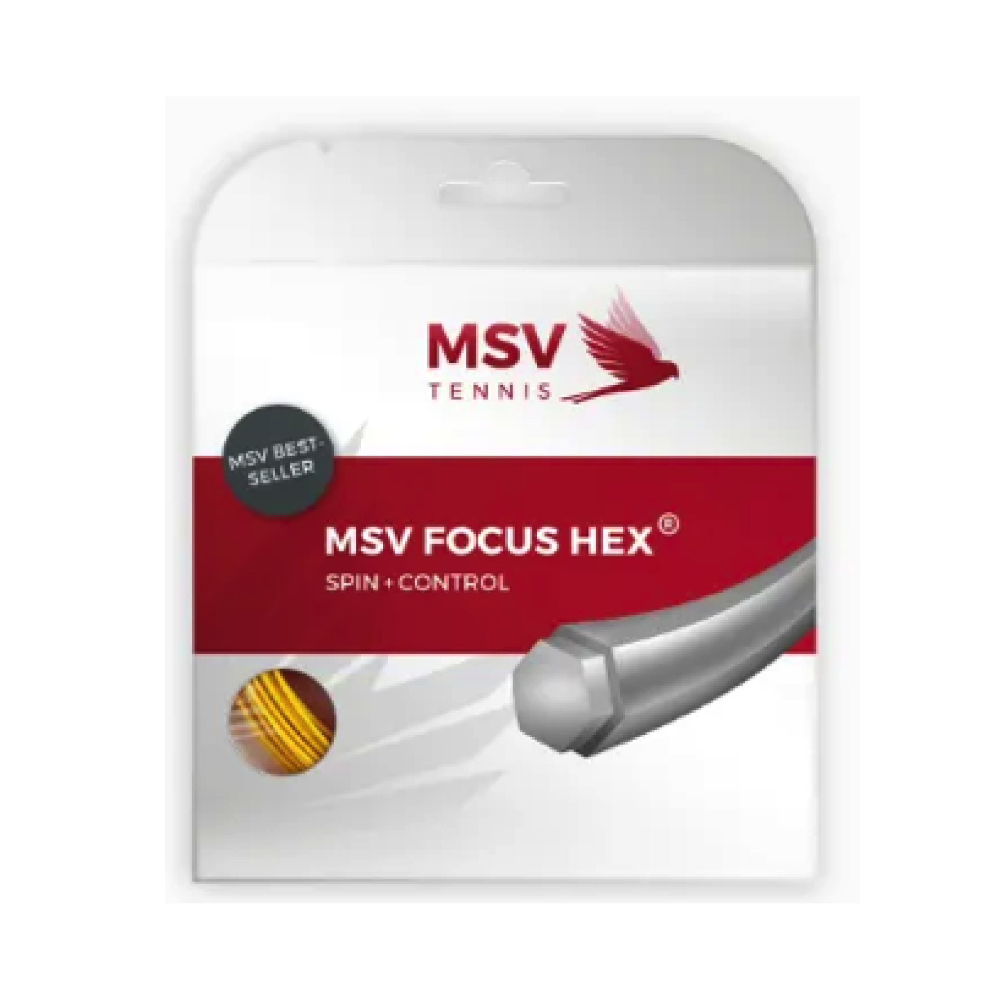 MSV Focus HEX Yellow 1.23 (12M) — теннисная ракетка Струны MSV Focus HEX Yellow 1.23 (12M)