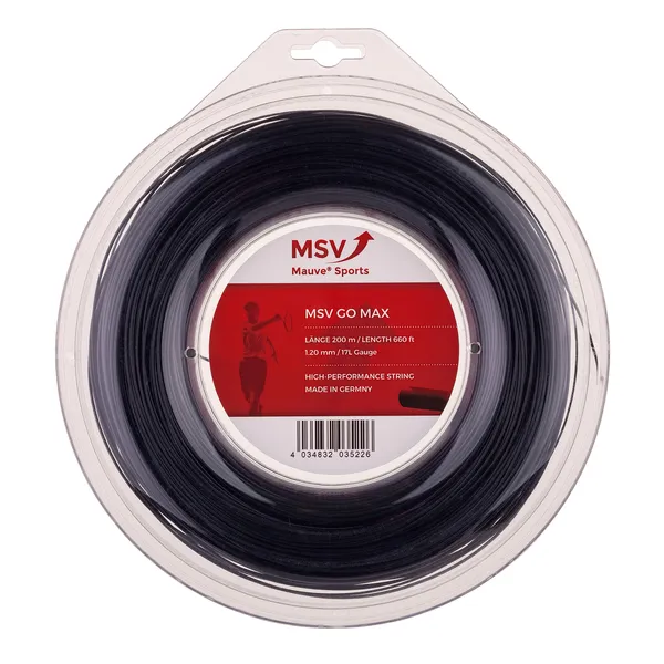 MSV Go Max Black 200M — теннисная ракетка Струны MSV Go Max Black 200M