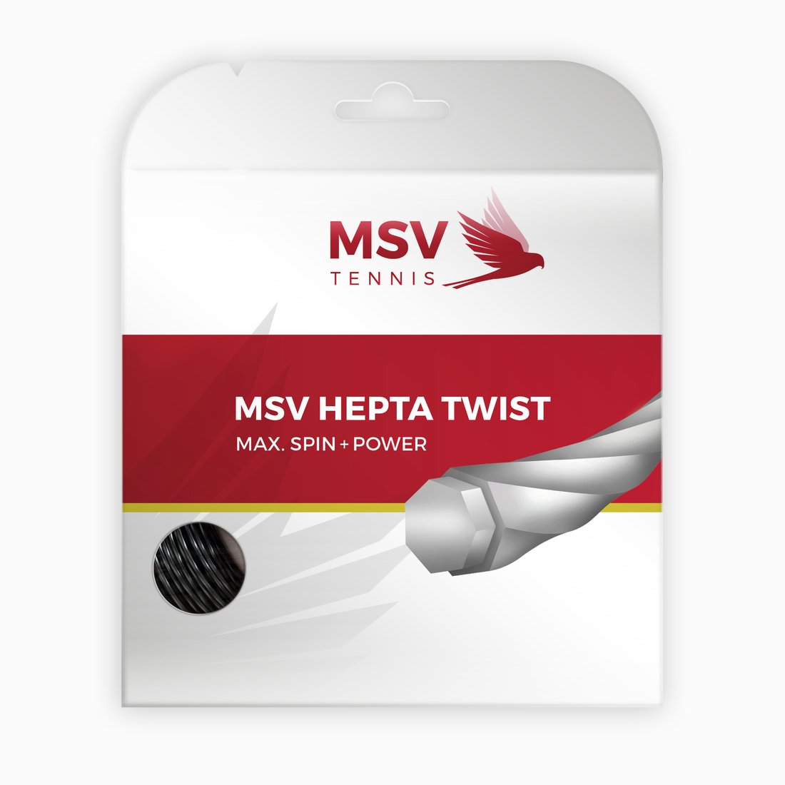 MSV Hepta-Twist 1.30 Black 12 метров метров купить в интернет-магазине Ракетлон — теннисная струна, фото товара