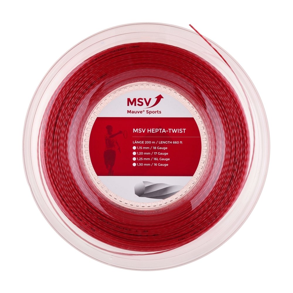 MSV Hepta Twist Red 1.30 200 метров — теннисная струна, фото товара