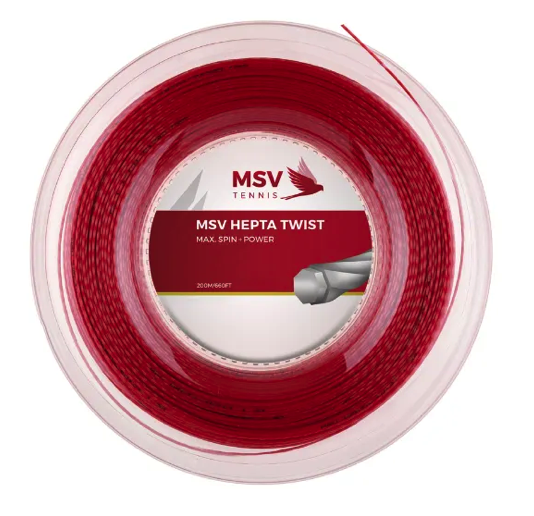 MSV Hepta Twist Red 200M — теннисная ракетка Струны MSV Hepta Twist Red 200M