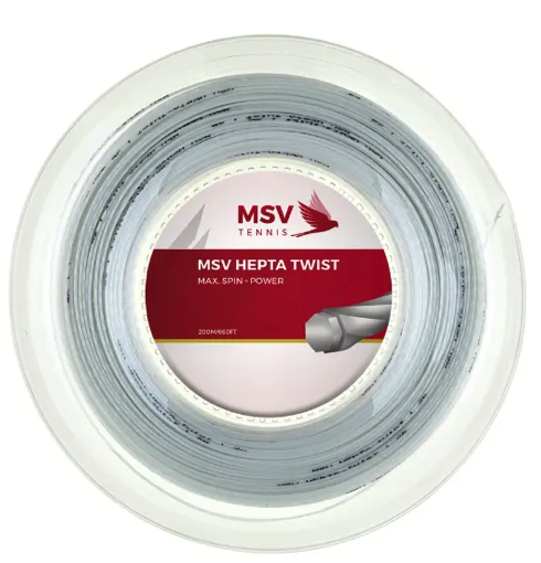 MSV Hepta Twist White 200M — теннисная ракетка Струны MSV Hepta Twist White 200M