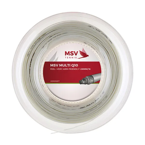 MSV Multi Q10 White 200M — теннисная ракетка Струны MSV Multi Q10 White 200M
