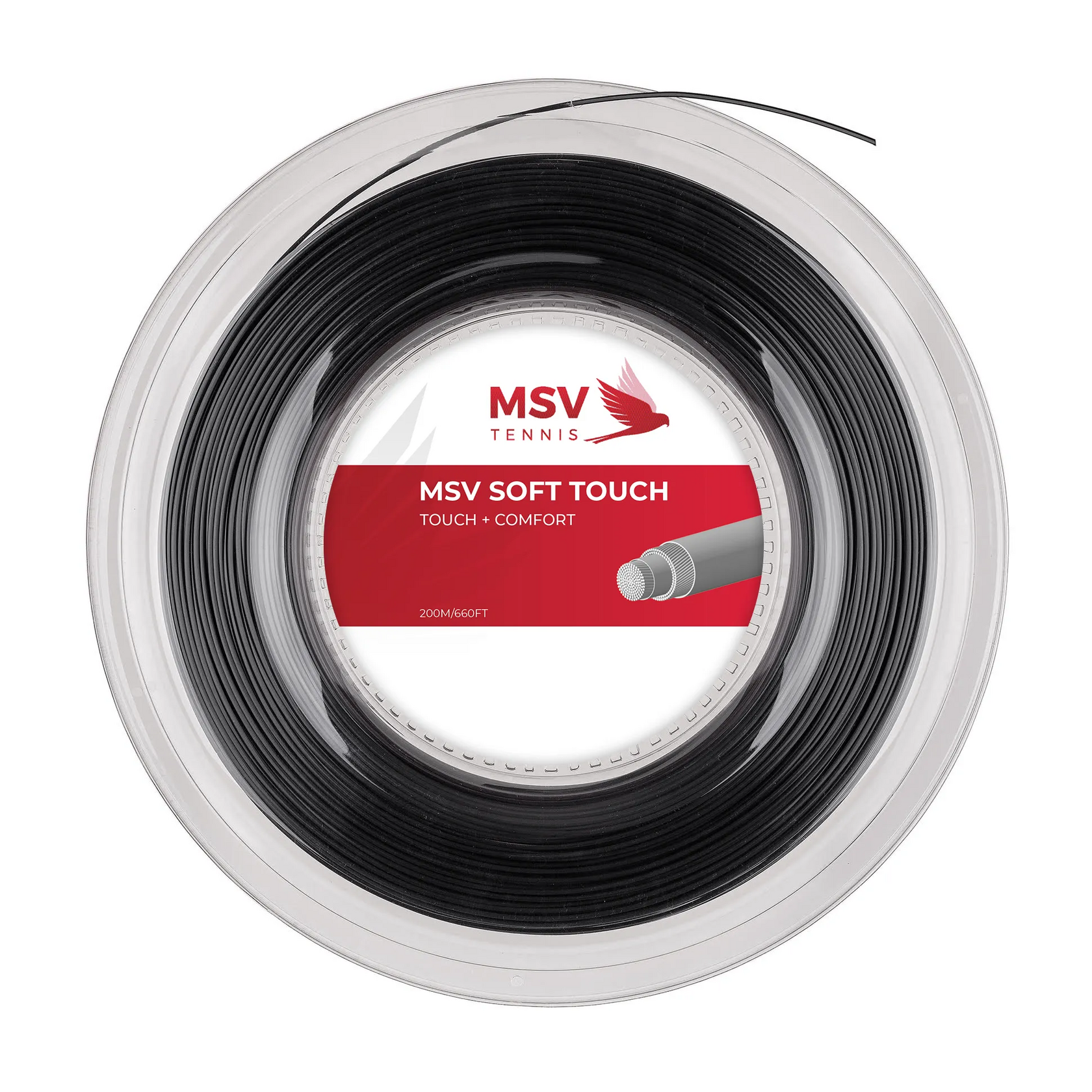 MSV Soft Touch Black 200M — теннисная ракетка Струны MSV Soft Touch Black 200M