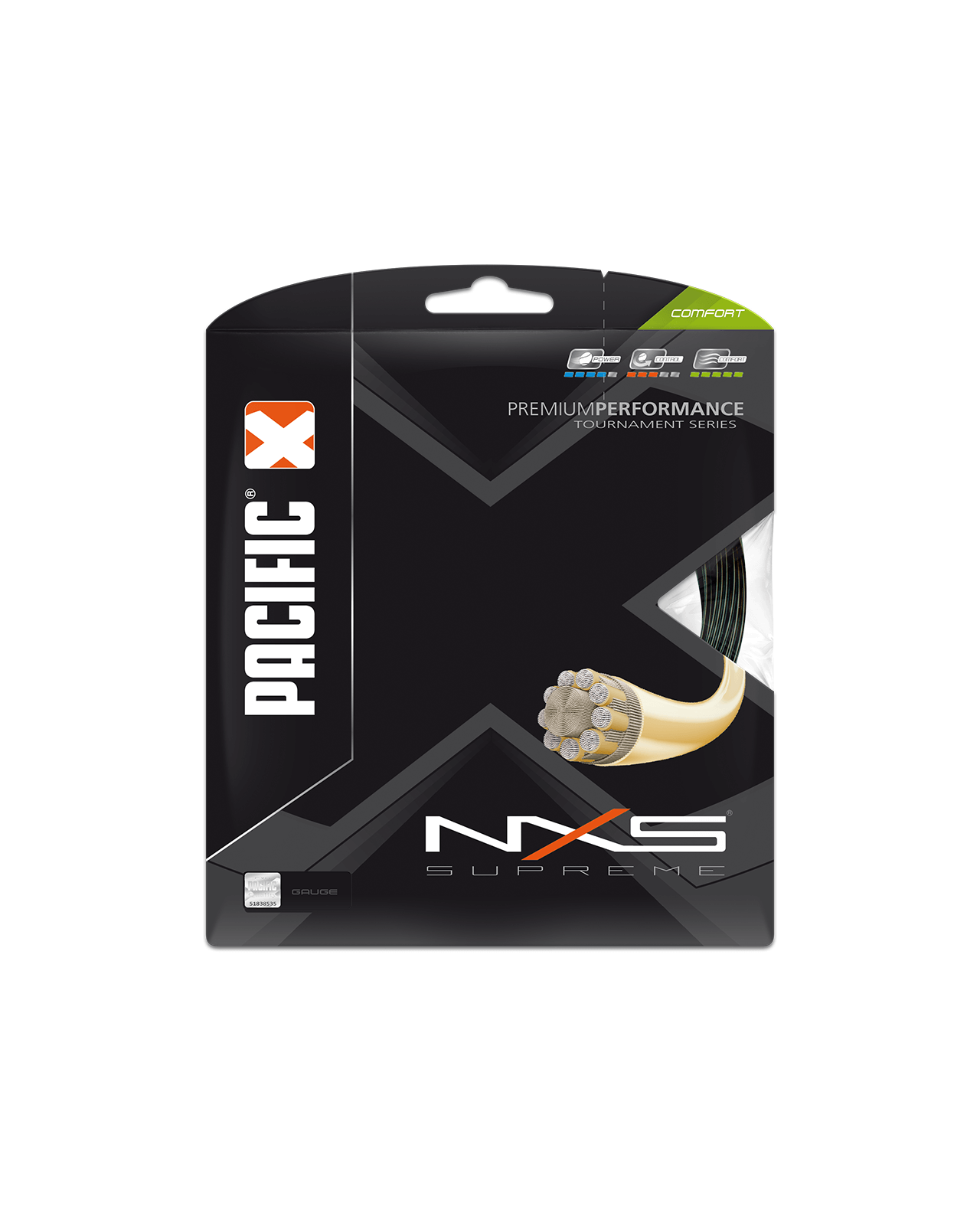 Pacific NXS Supreme Black (12M) — теннисная ракетка Струны Pacific NXS Supreme Black (12M)