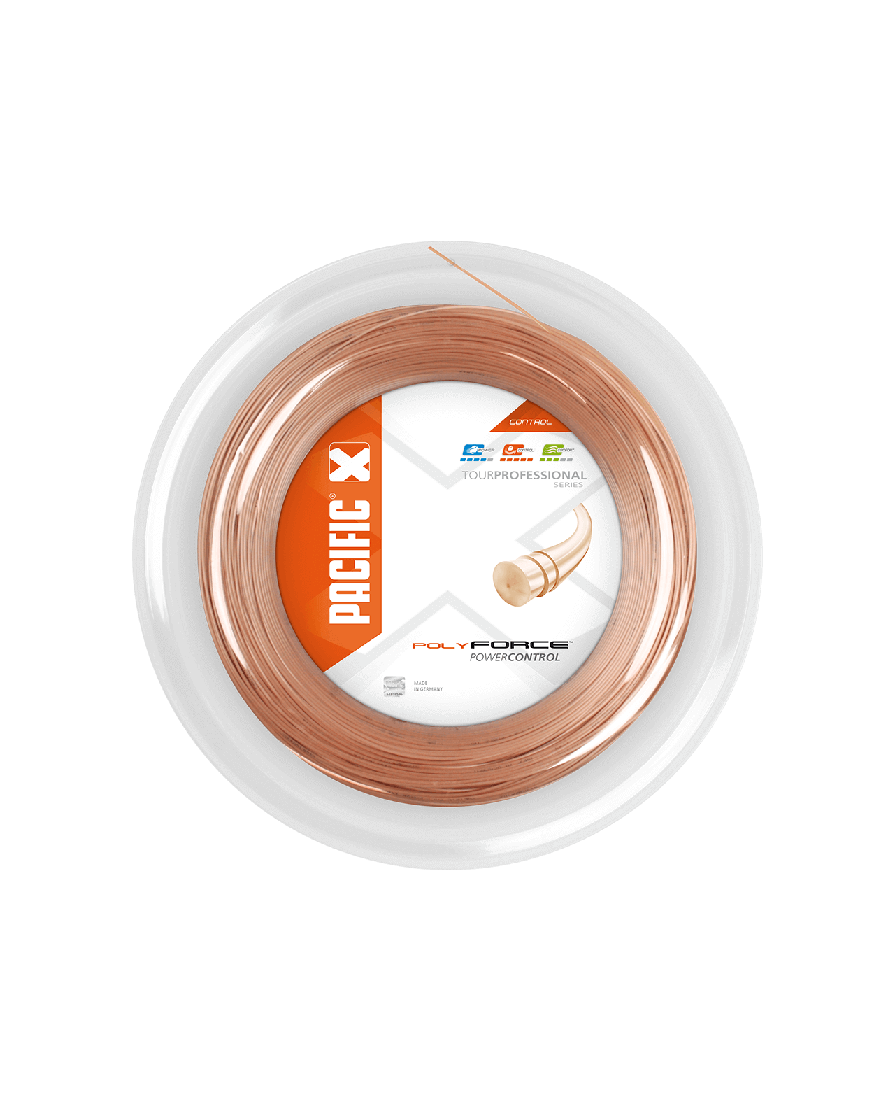 Pacific Poly Force Light-Orange 200M — теннисная ракетка Струны Pacific Poly Force Light-Orange 200M
