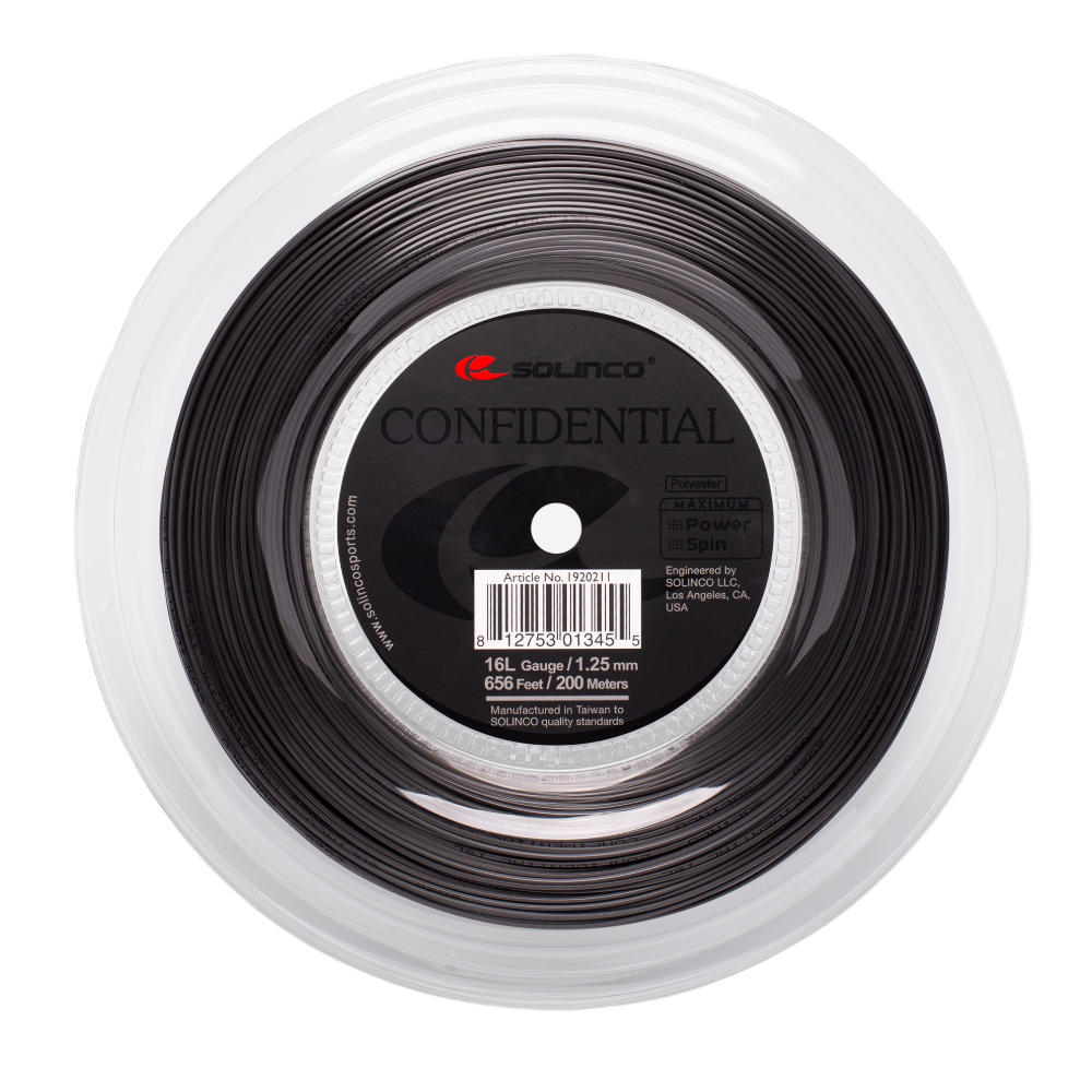 Solinco Confidential Charcoal 200M — теннисная ракетка Струны Solinco Confidential Charcoal 200M