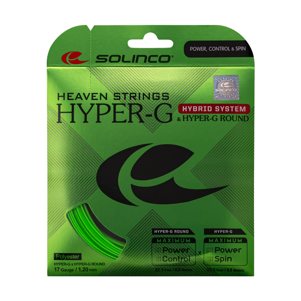 Solinco Hybrid System Hyper-G & Hyper-G Round Green 1.25 (12M) — теннисная ракетка Струны Solinco Hybrid System Hyper-G & Hyper-G Round Green 1.25 (12M)