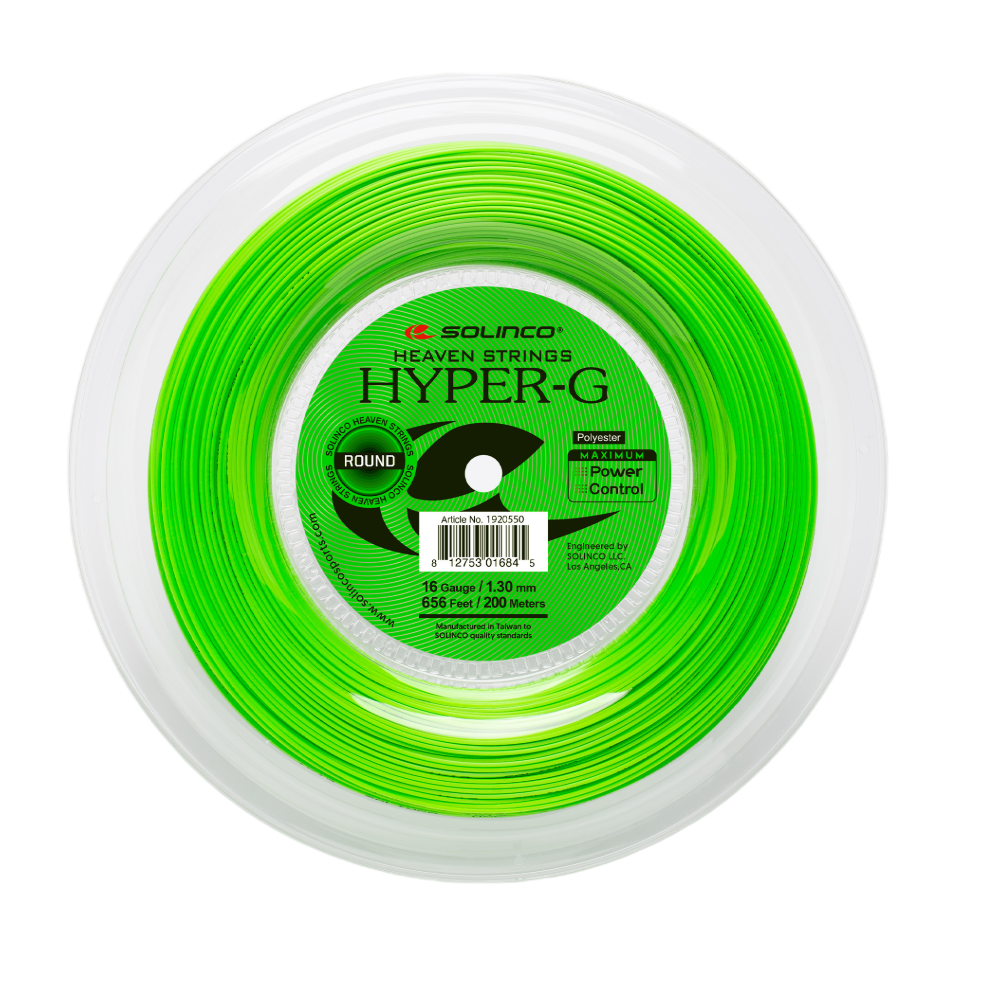 Solinco Hyper-G Round Neon Green 200M — теннисная ракетка Струны Solinco Hyper-G Round Neon Green 200M