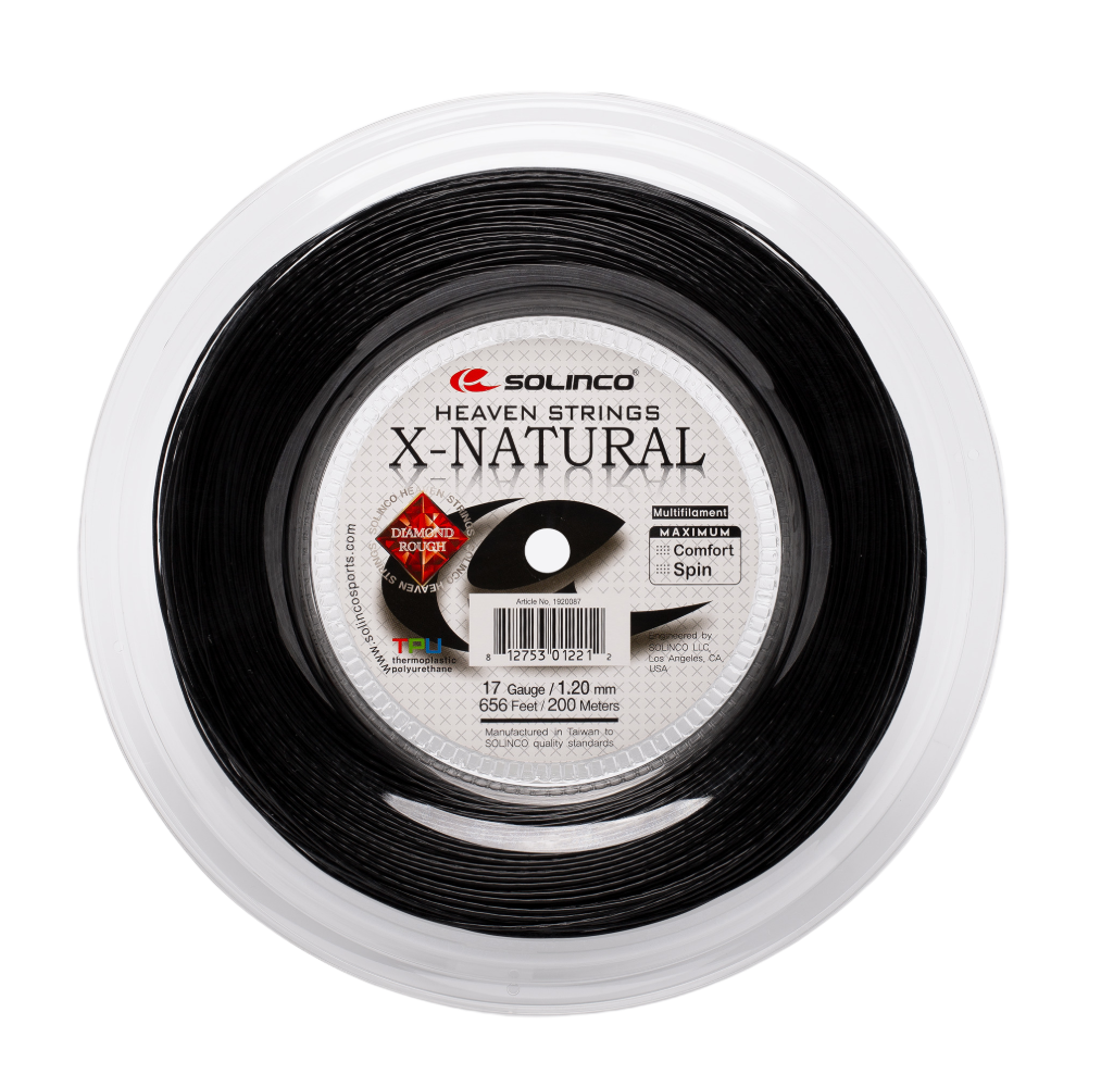Solinco X-Natural Diamon Rough Black 200M — теннисная ракетка Струны Solinco X-Natural Diamon Rough Black 200M