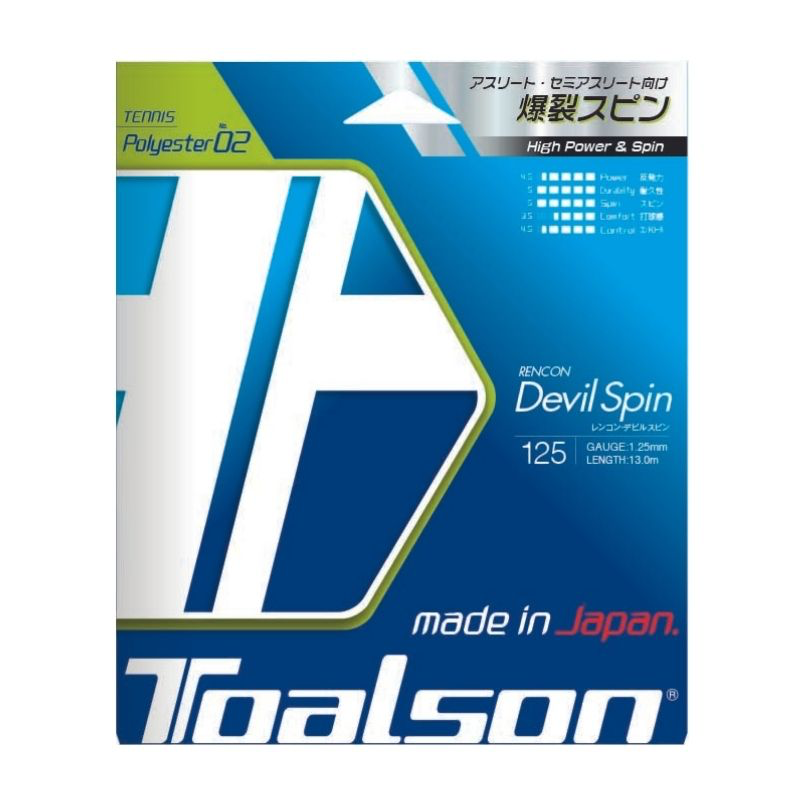 Toalson Rencon Devil Spin Red 1.25 (12M) — теннисная ракетка Струны Toalson Rencon Devil Spin Red 1.25 (12M)