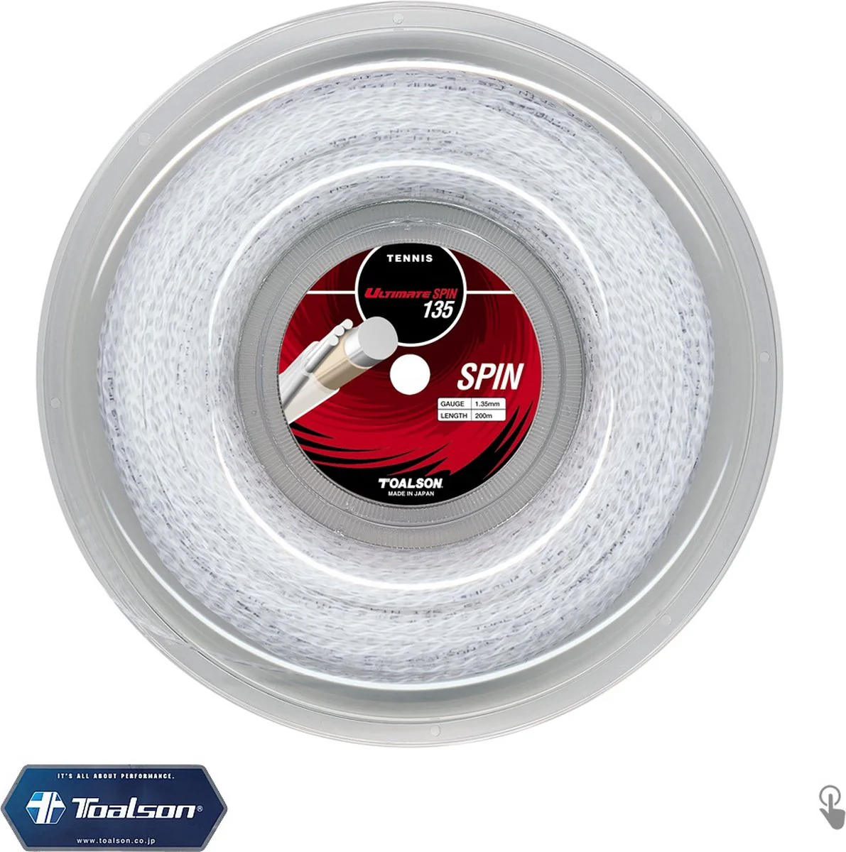 Toalson Ultimate Spin White 1.35 (12M) НАРЕЗКА ЗАВОДСКАЯ — теннисная ракетка Струны Toalson Ultimate Spin White 1.35 (12M) НАРЕЗКА ЗАВОДСКАЯ