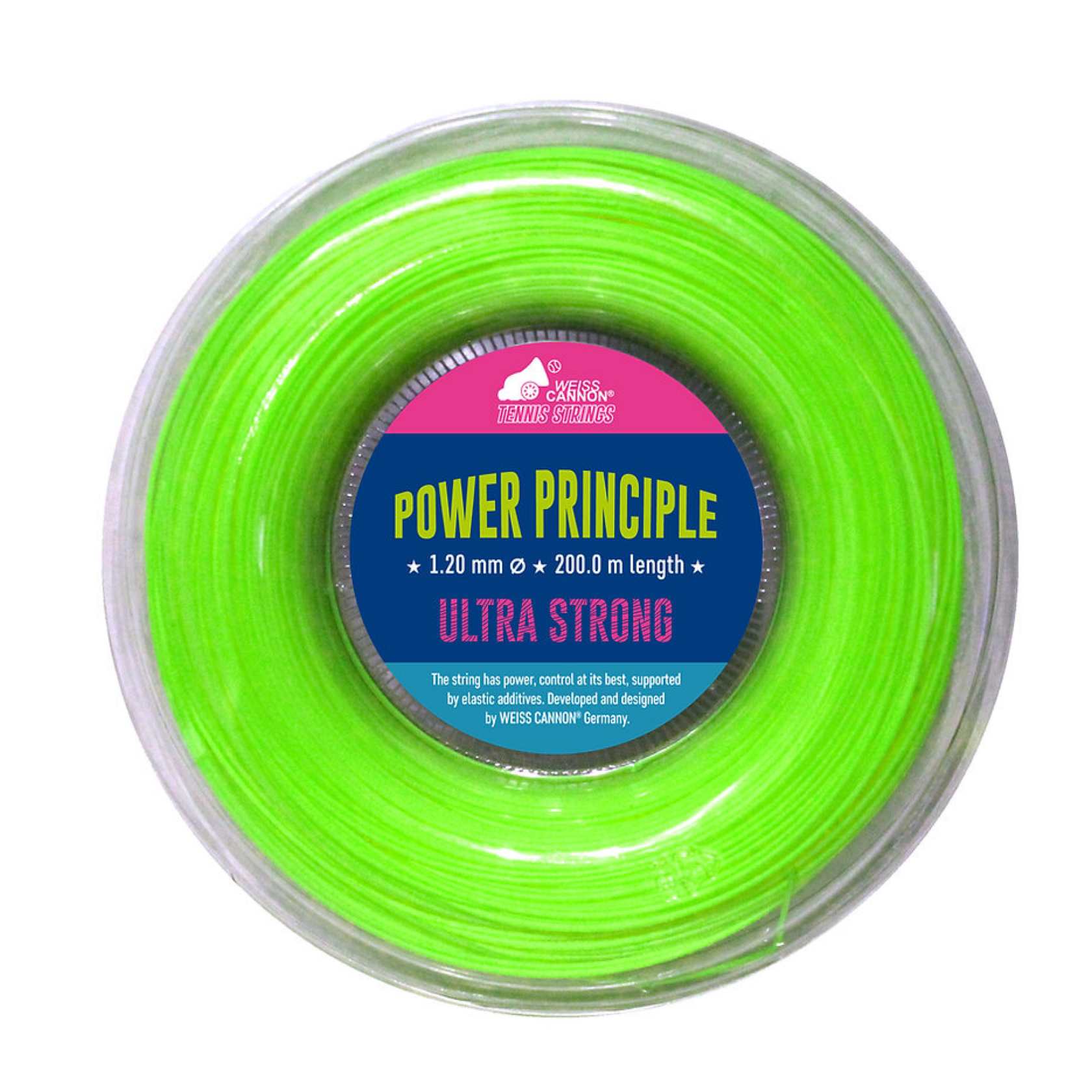 Weiss Cannon Power Principle Neon Green 200M — теннисная ракетка Струны Weiss Cannon Power Principle Neon Green 200M