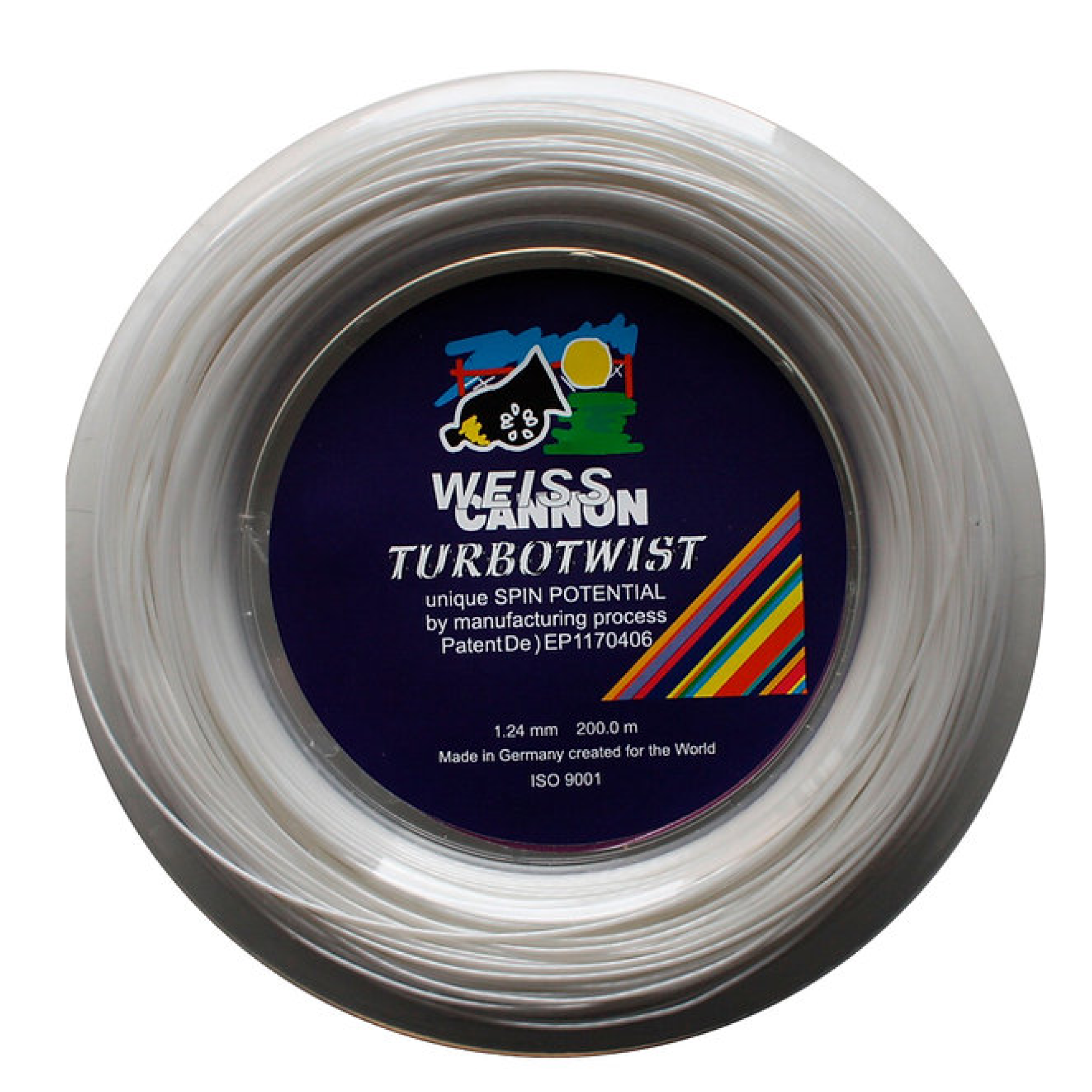 Weiss Cannon Turbotwist White 200M — теннисная ракетка Струны Weiss Cannon Turbotwist White 200M