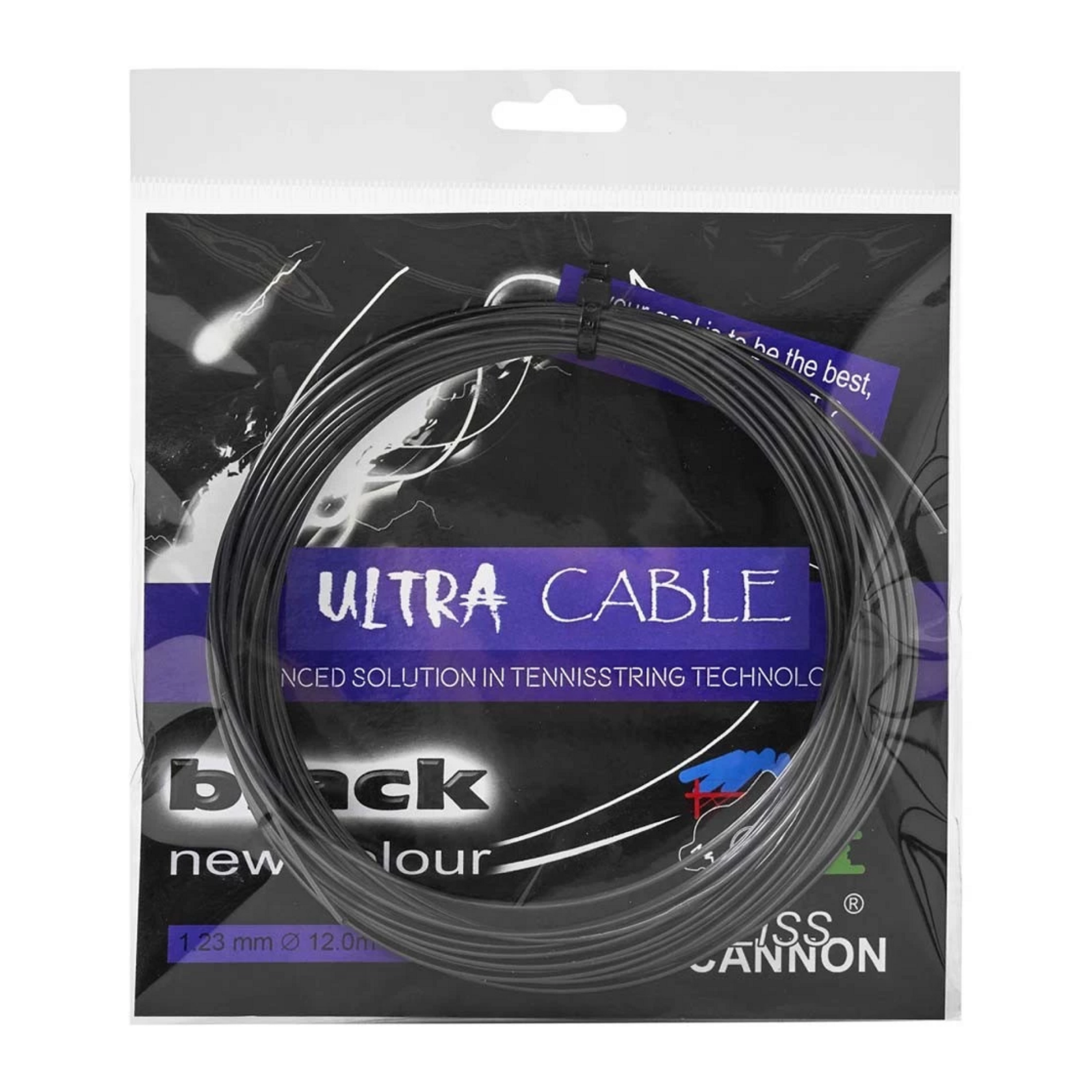 Weiss Cannon Ultra Cable Black 1.23 (12M) — теннисная ракетка Струны Weiss Cannon Ultra Cable Black 1.23 (12M)
