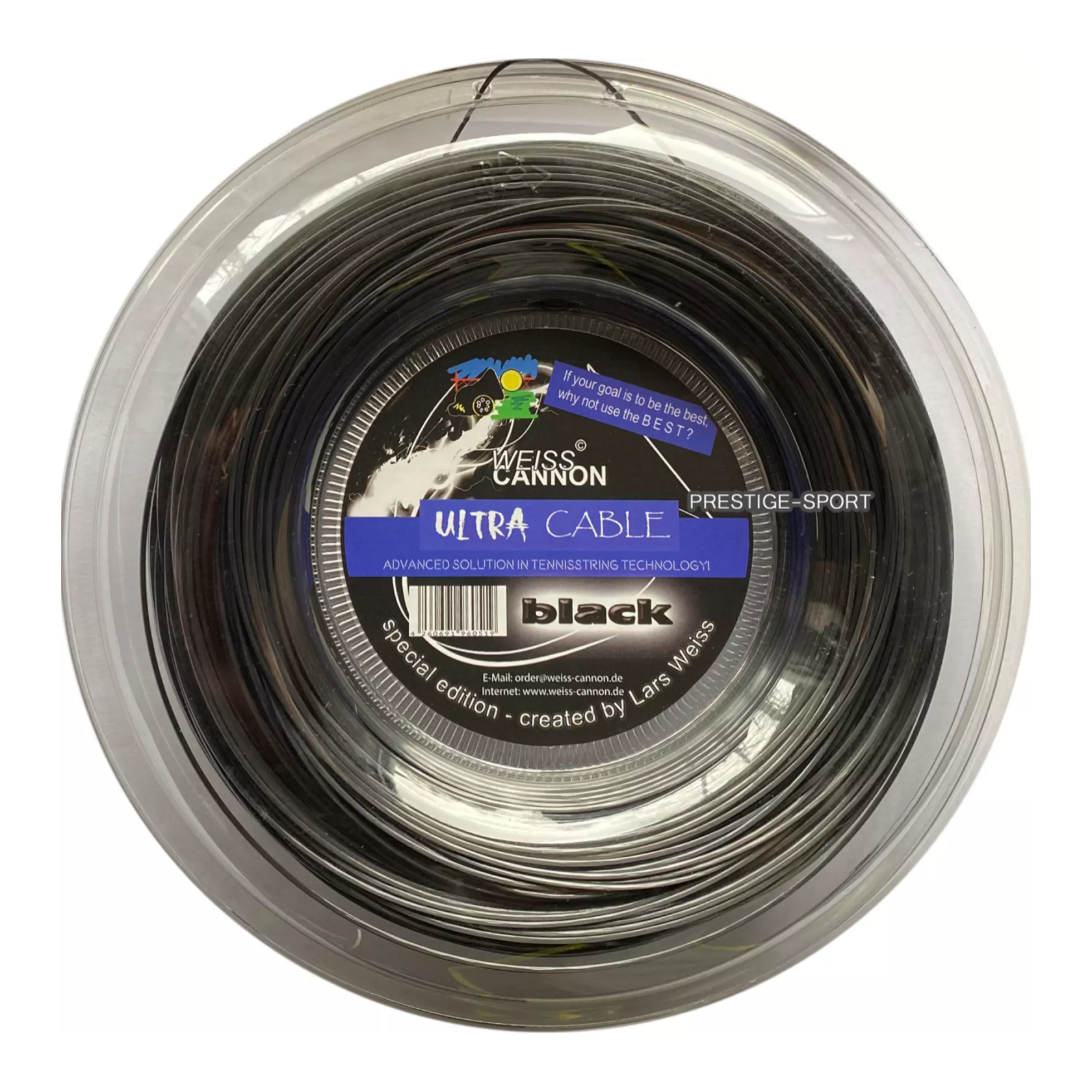 Weiss Cannon Ultra Cable Black 200M — теннисная ракетка Струны Weiss Cannon Ultra Cable Black 200M