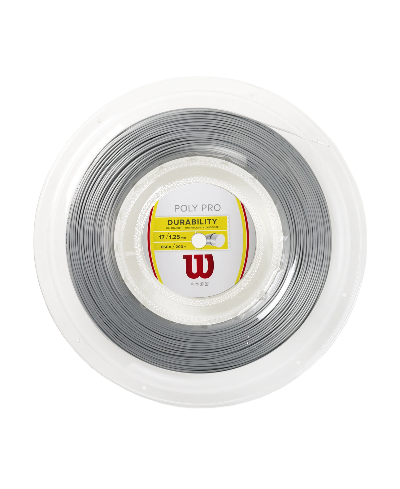 Wilson Poly Pro Silver 200M — теннисная ракетка Струны Wilson Poly Pro Silver 200M
