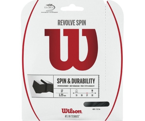 Wilson Revolve Spin 1,25 Black 12 метров — теннисная струна, фото товара