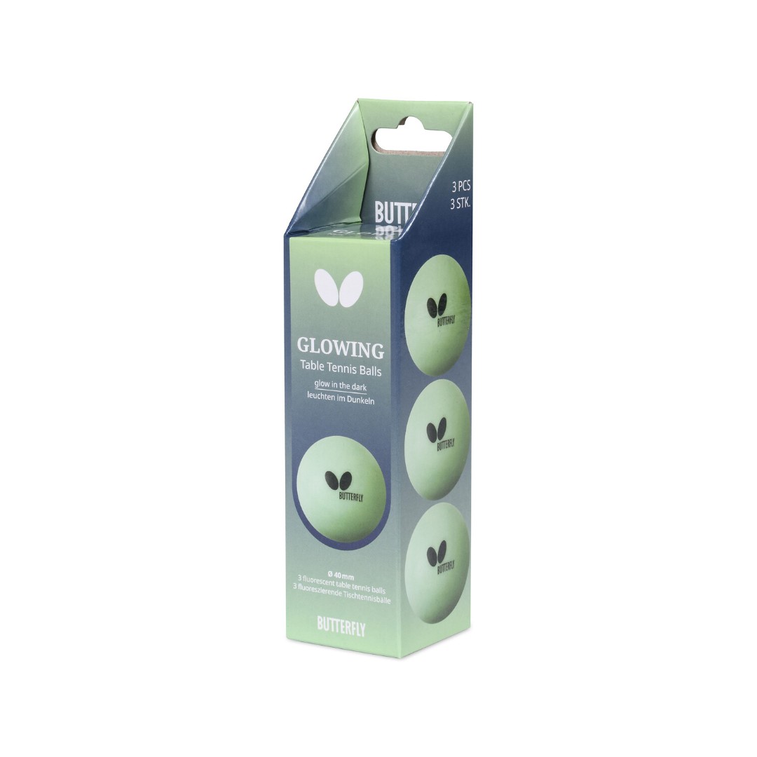 Butterfly Glowing 3 pack — теннисная ракетка Мячи Butterfly Glowing 3 pack