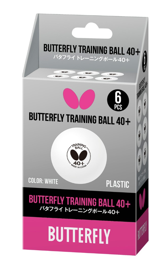 Butterfly Training Ball 40+ (в упаковке 6 шт.) New — теннисная ракетка Мячи Butterfly Training Ball 40+ (в упаковке 6 шт.) New