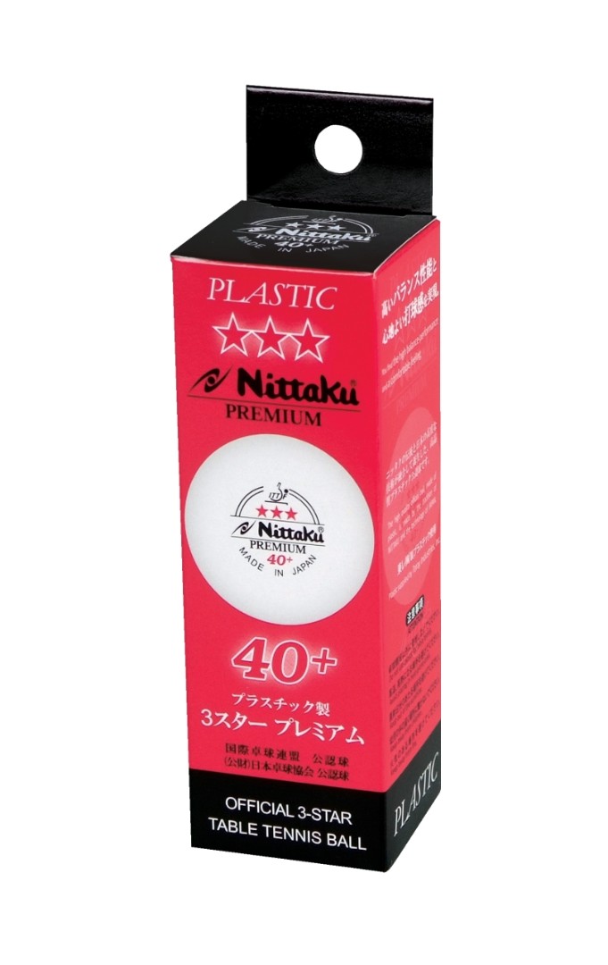 Nittaku 3*** Premium 40+, бел. 3 шт. — теннисная ракетка Мячи Nittaku 3*** Premium 40+, бел. 3 шт.