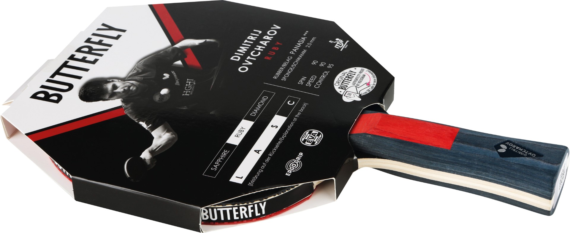 Butterfly Dimitrij Ovtcharov Ruby — теннисная ракетка Ракетки Butterfly Dimitrij Ovtcharov Ruby