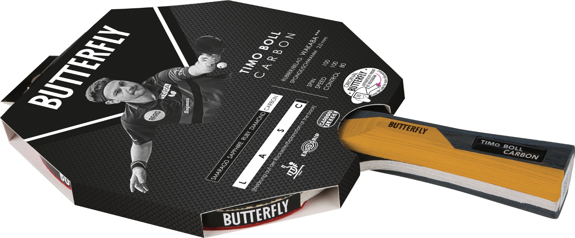 Butterfly Timo Boll Carbon — теннисная ракетка Ракетки Butterfly Timo Boll Carbon