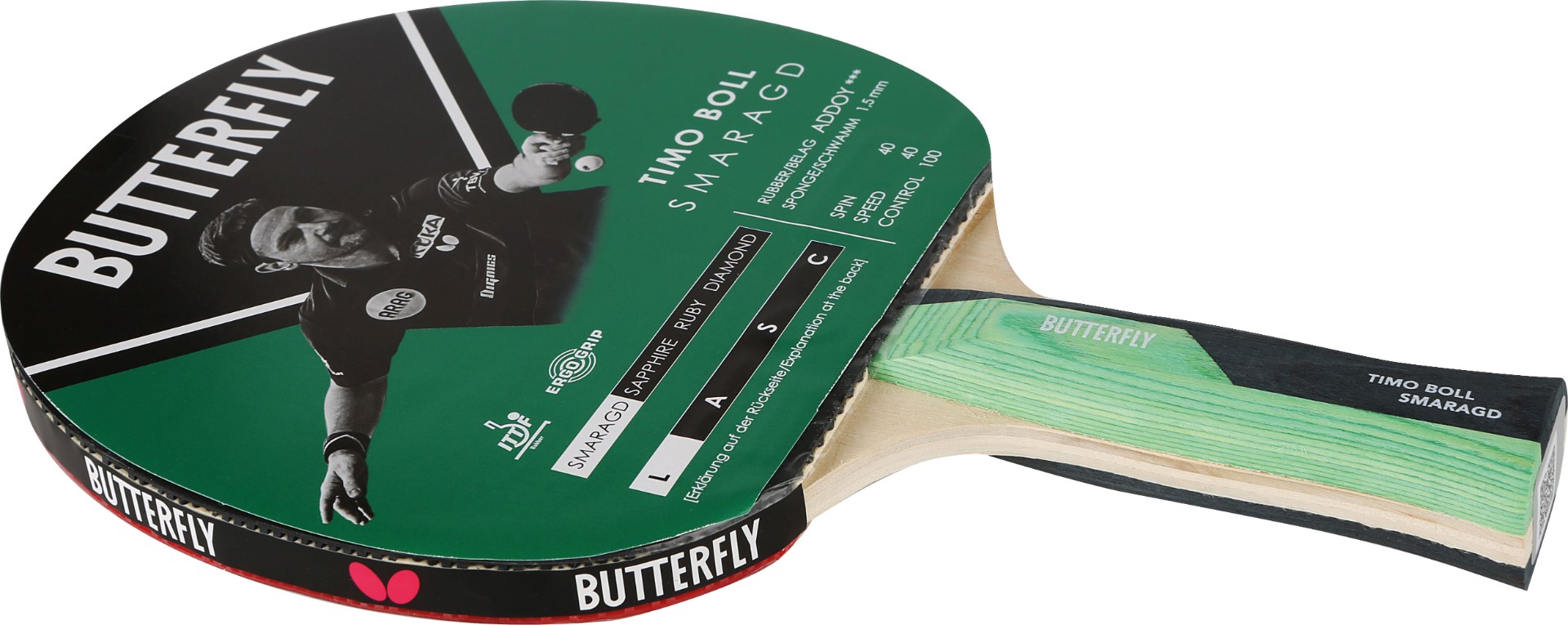 Butterfly Timo Boll Smaragd — теннисная ракетка Ракетки Butterfly Timo Boll Smaragd
